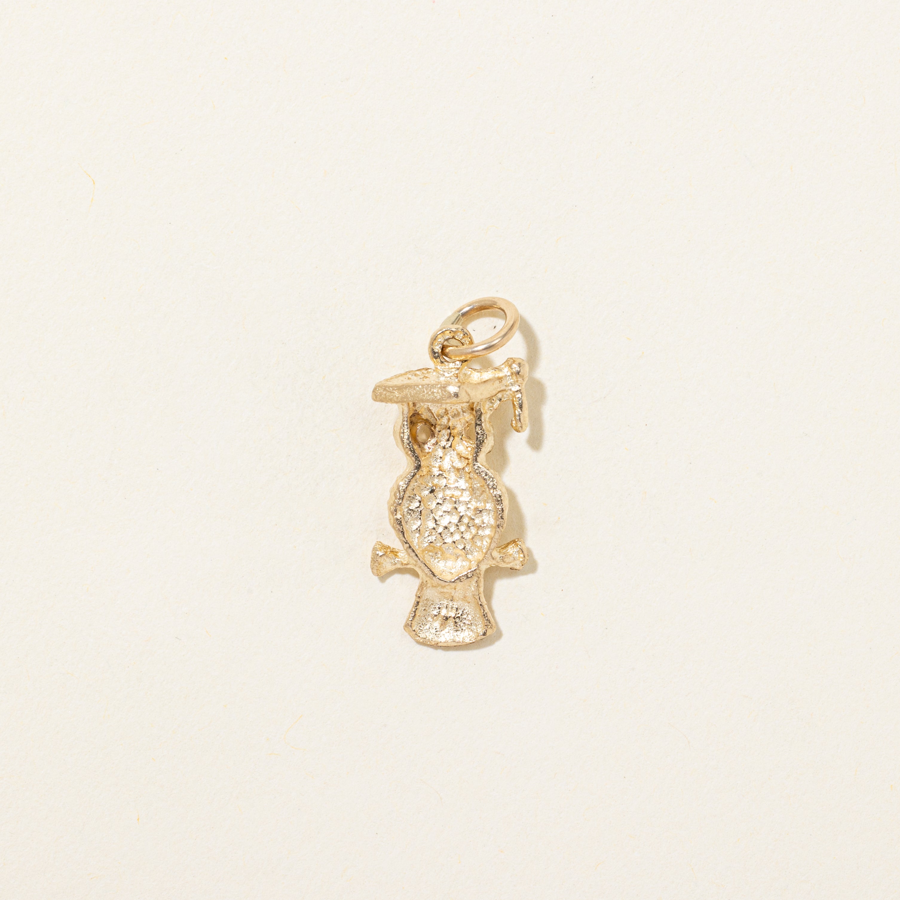 10k Yellow Gold Graduation Owl Charm