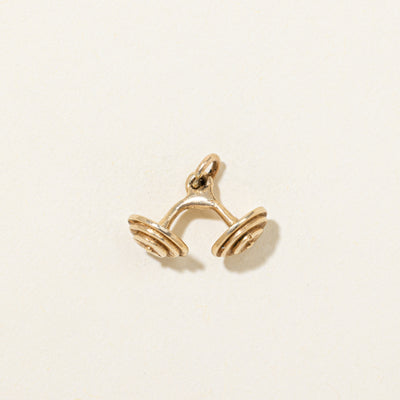 10k Yellow Gold Bent Dumbell Charm