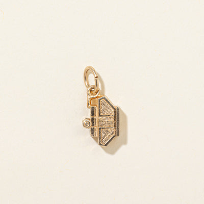 10k Yellow Gold Camping Trailer Charm