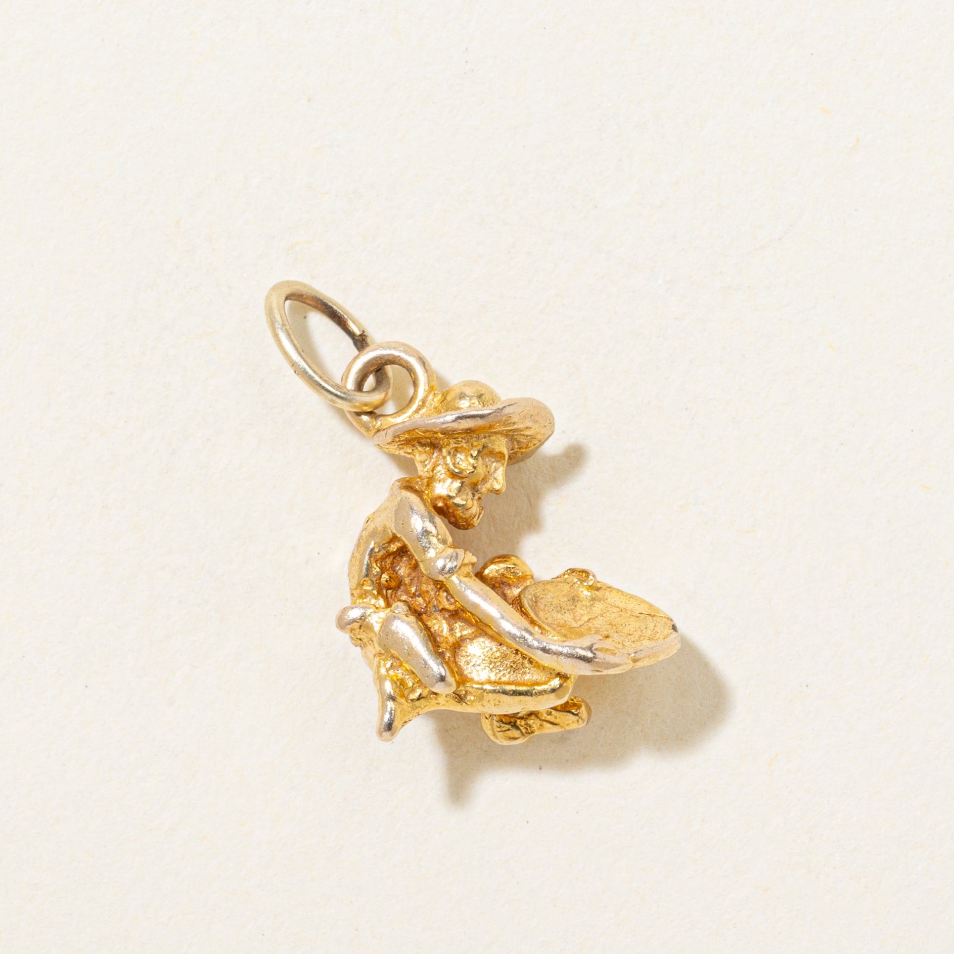 10k Yellow Gold Pan Prospector Charm