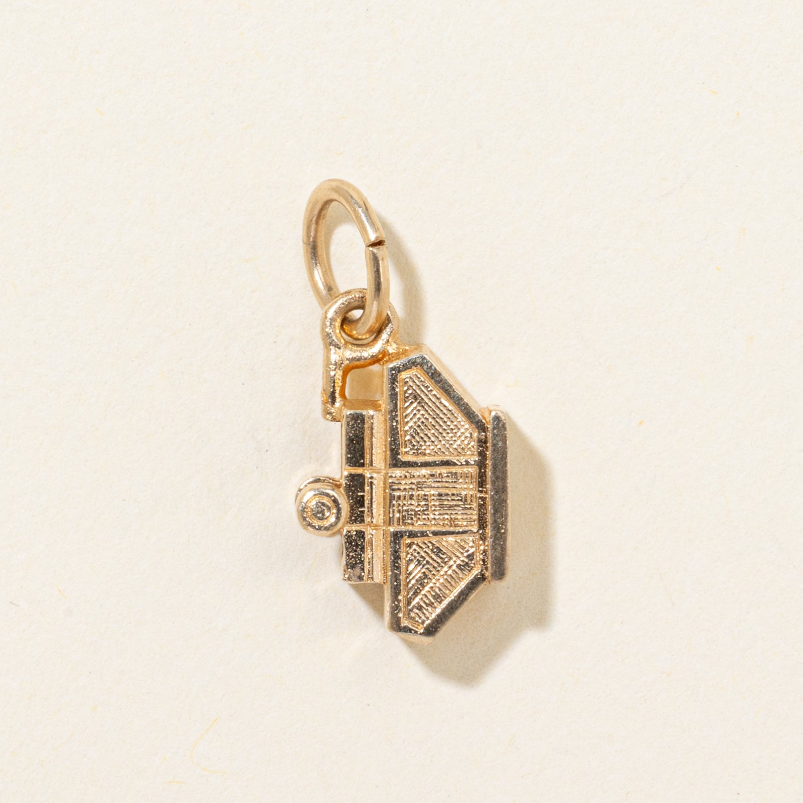 10k Yellow Gold Camping Trailer Charm