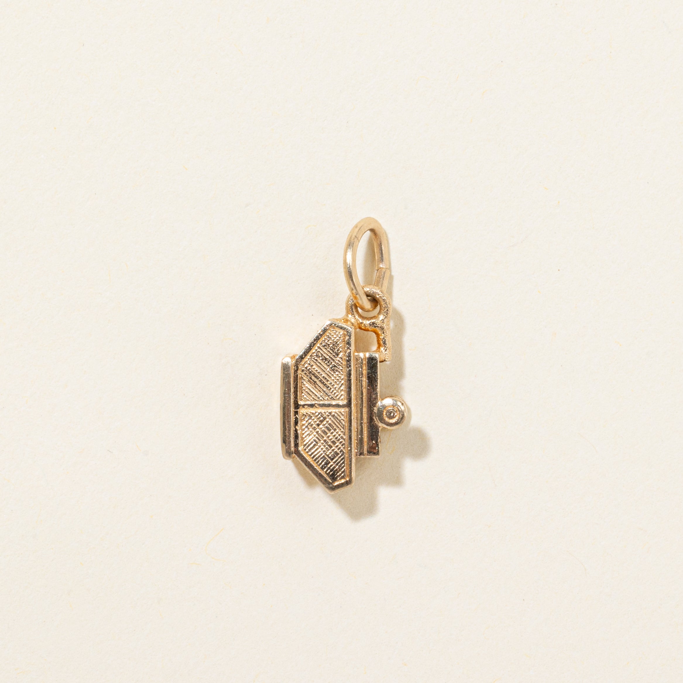10k Yellow Gold Camping Trailer Charm
