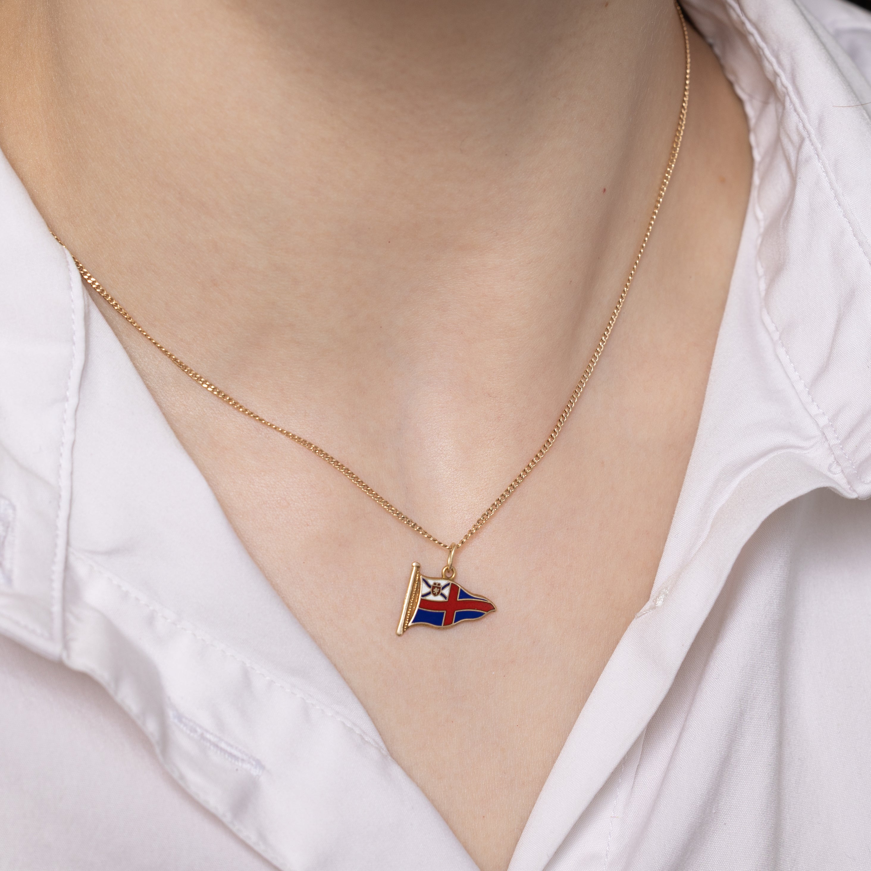 Vintage Canadian 10k Royal Nova Scotia Yacht Squadron Flag Charm