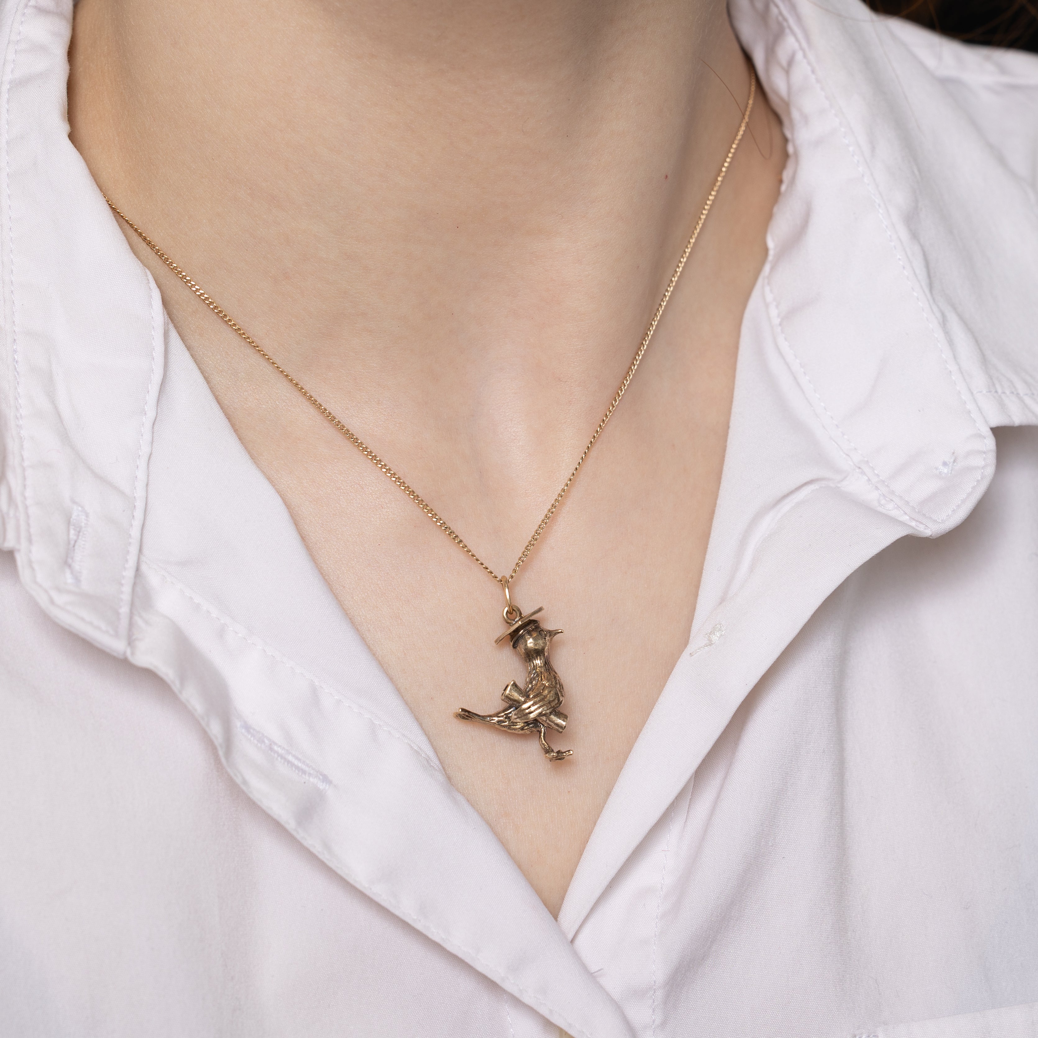 10k Yellow Gold Graduation Bird Charm