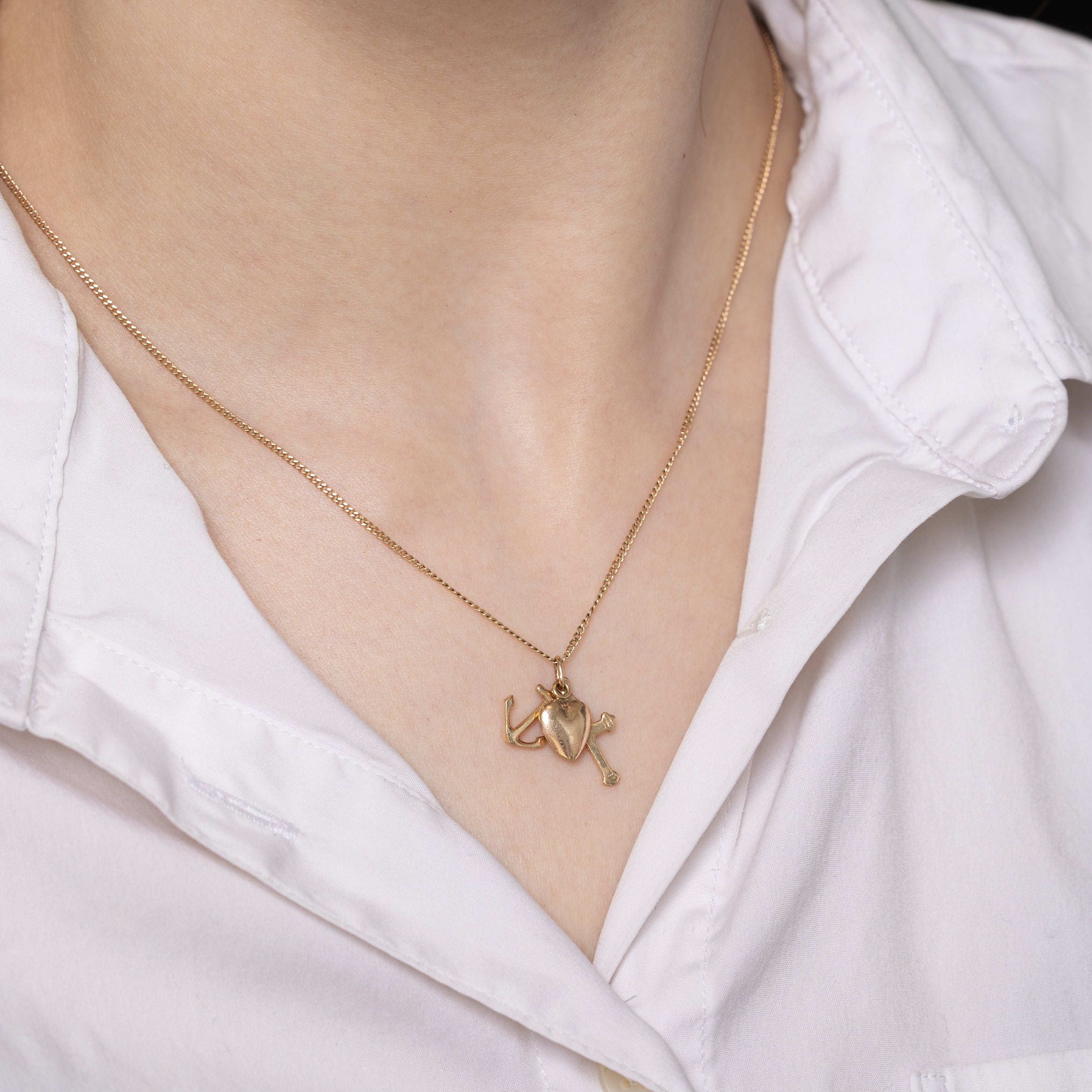 10k Yellow Gold Faith Hope & Charity Charm