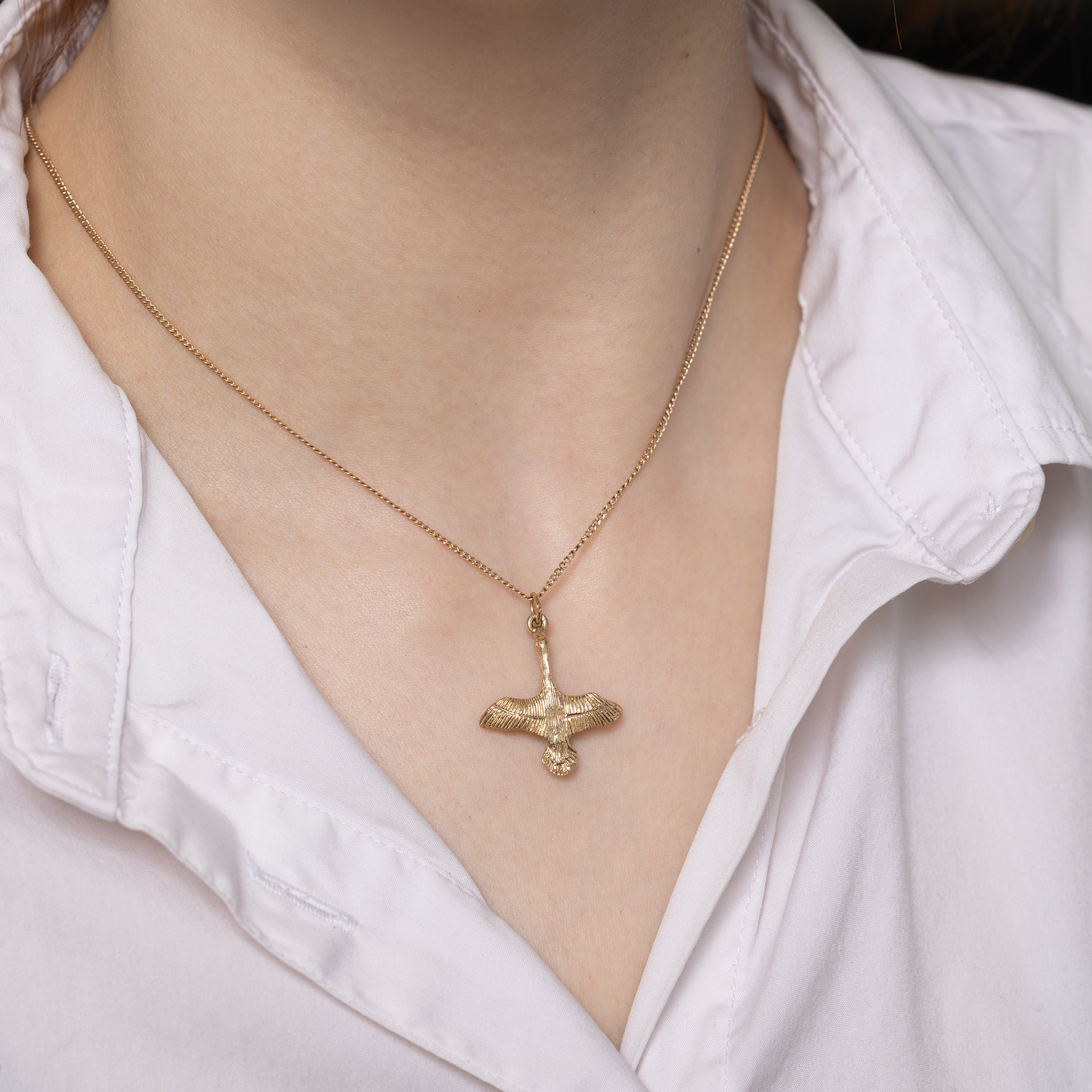 10k Yellow Gold Goose Bird Charm