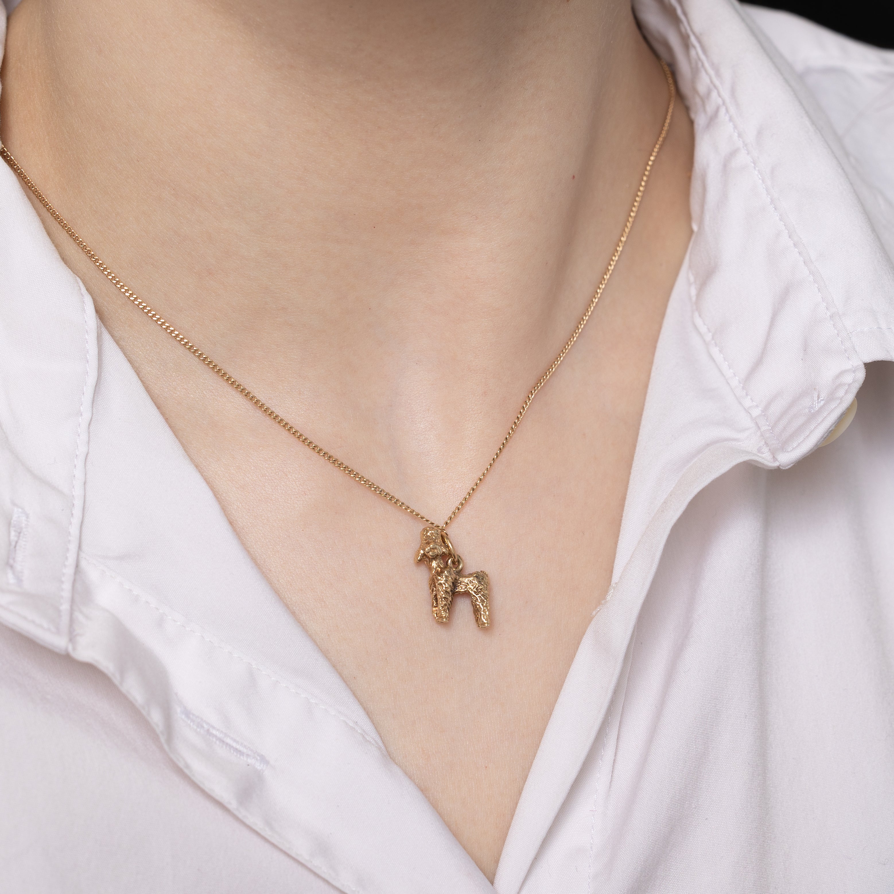 10k Yellow Gold Poodle Charm
