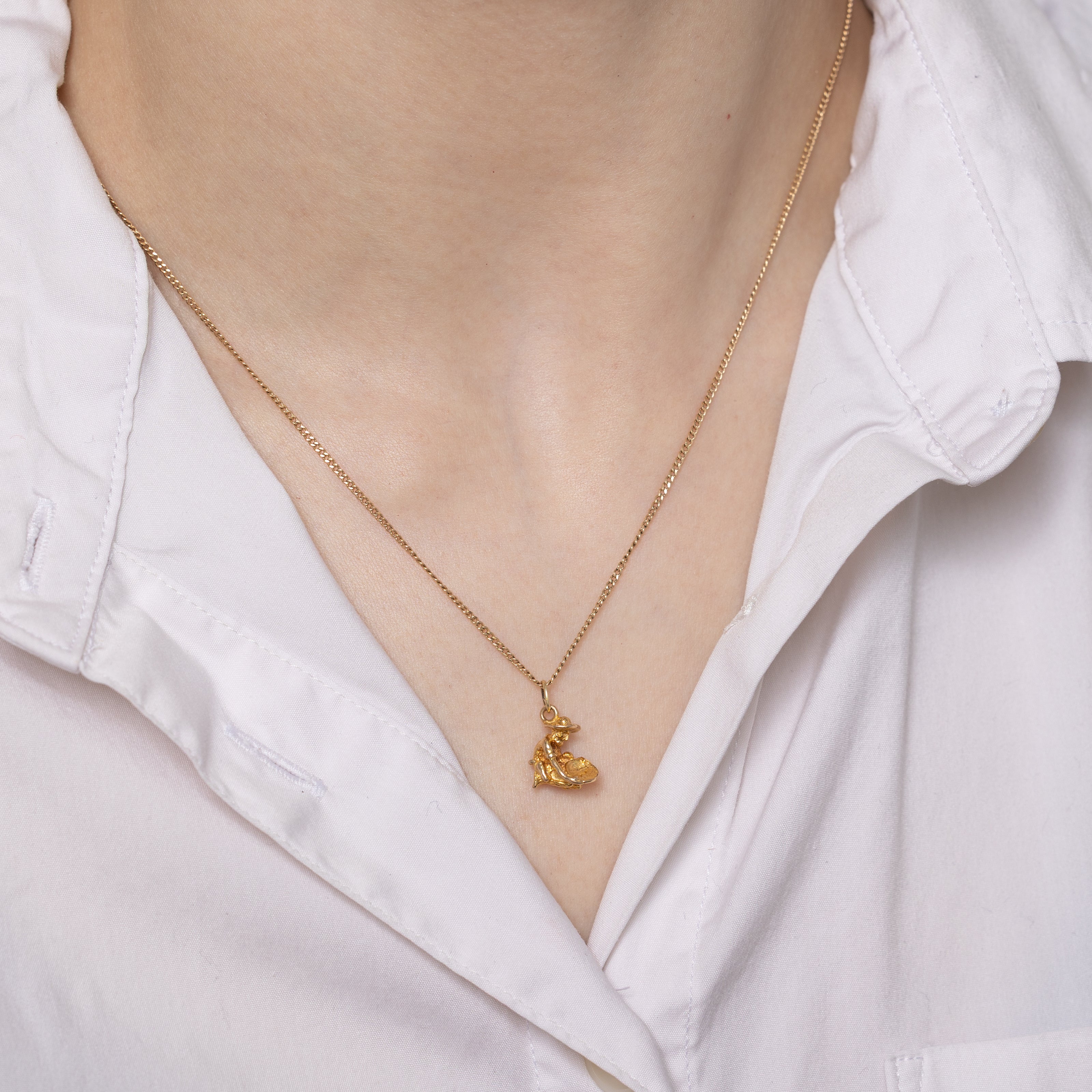 10k Yellow Gold Pan Prospector Charm