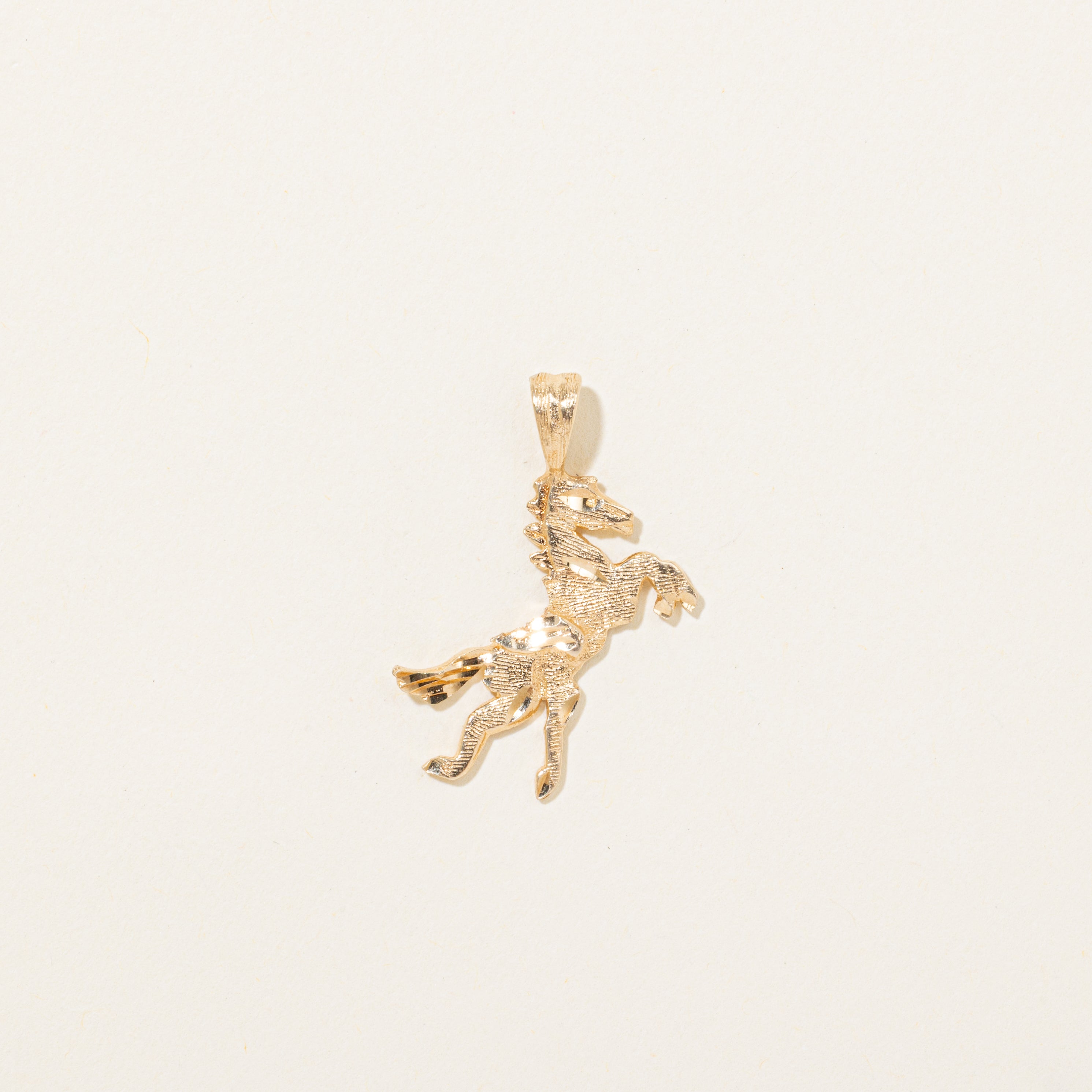 10k Yellow Gold Pegasus Pendant
