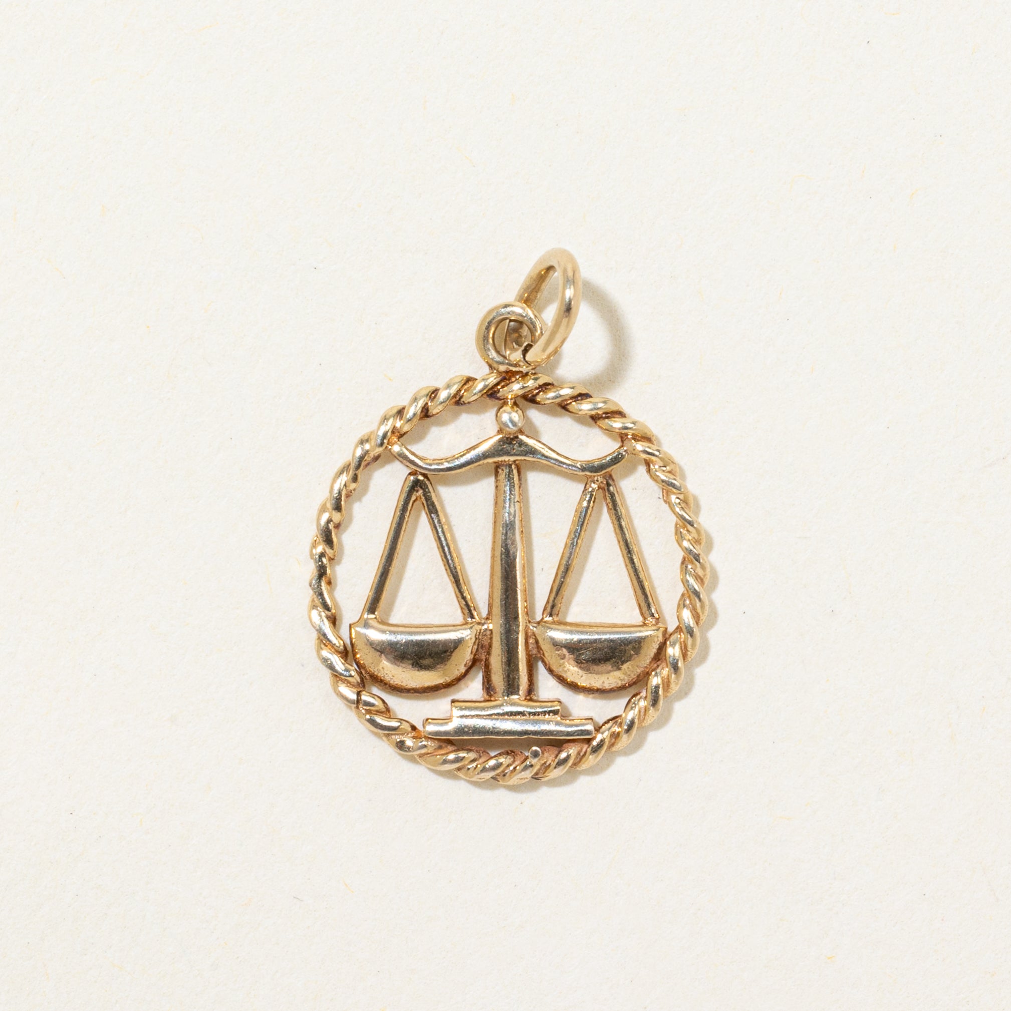 10k Yellow Gold Libra Zodiac Charm