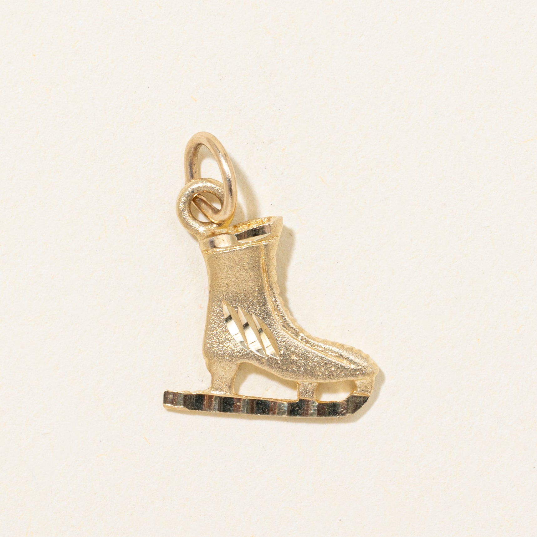 10k Yellow Gold Figure Skate Charm