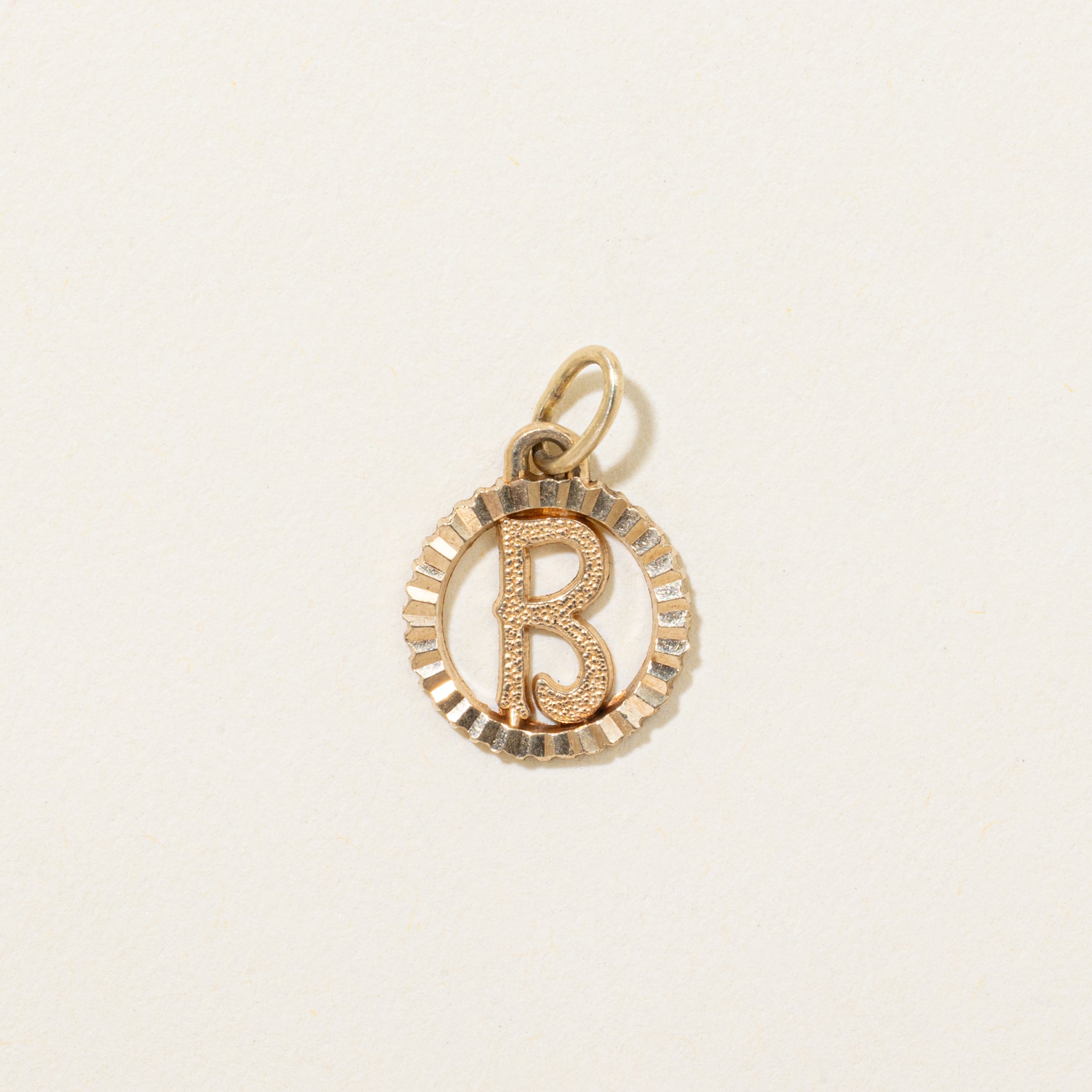 10k Yellow Gold "B" Initial Charm