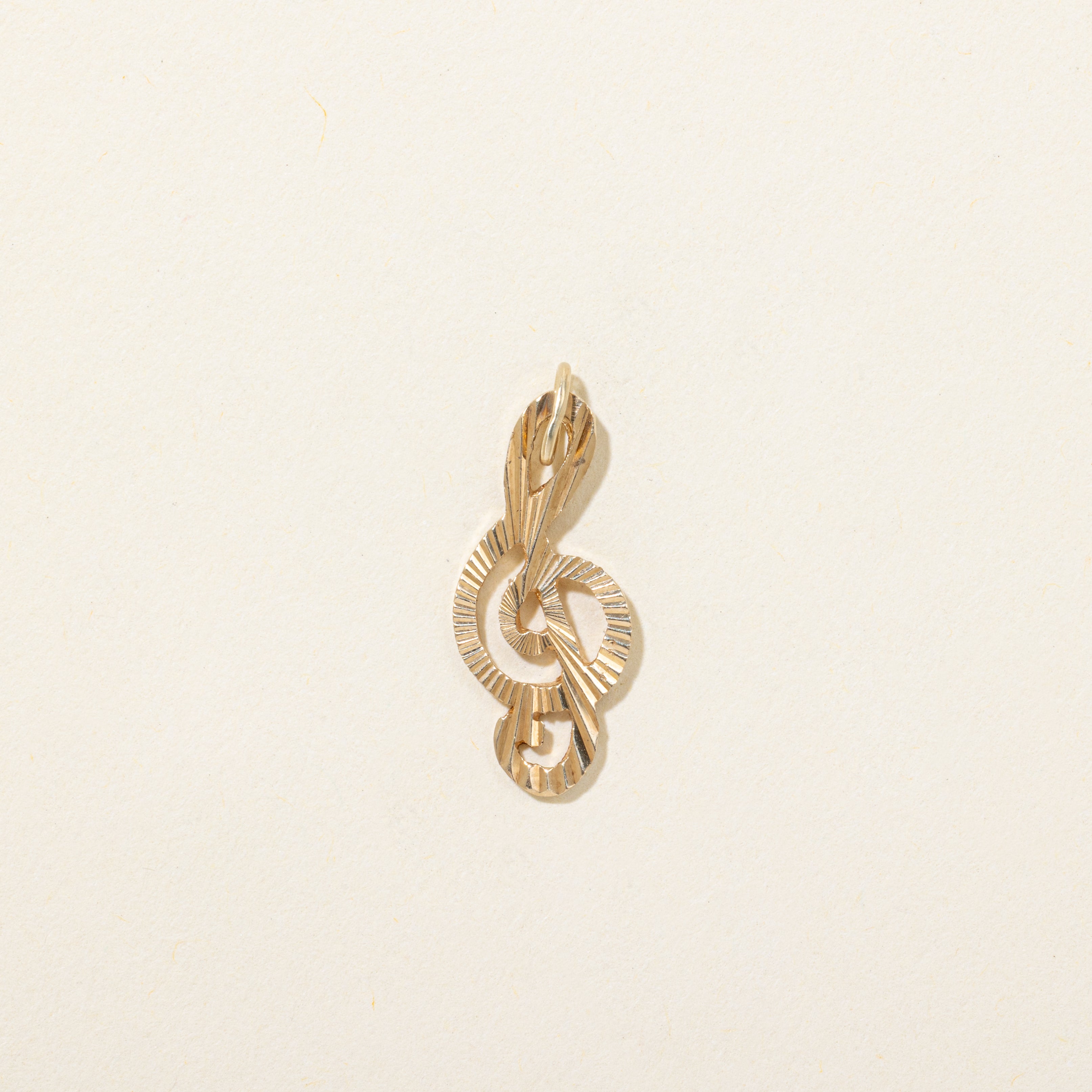 10k Yellow Gold Treble Clef Charm