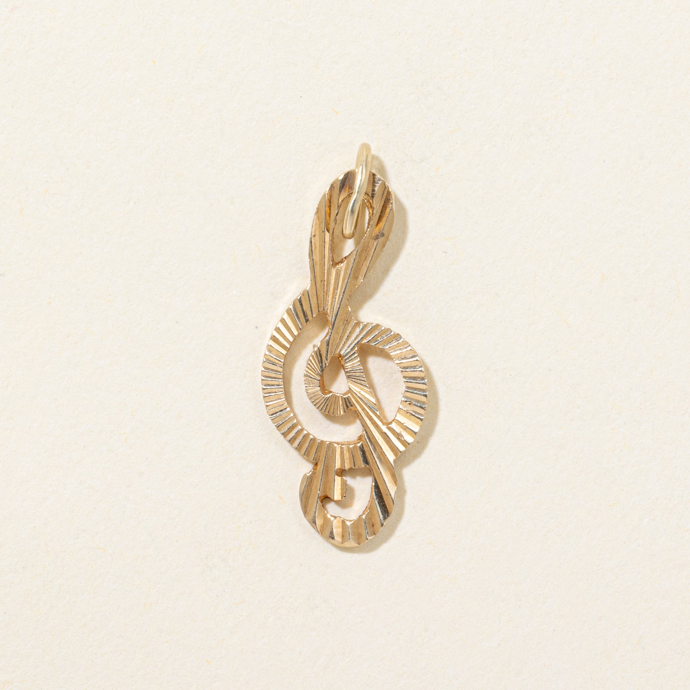 10k Yellow Gold Treble Clef Charm
