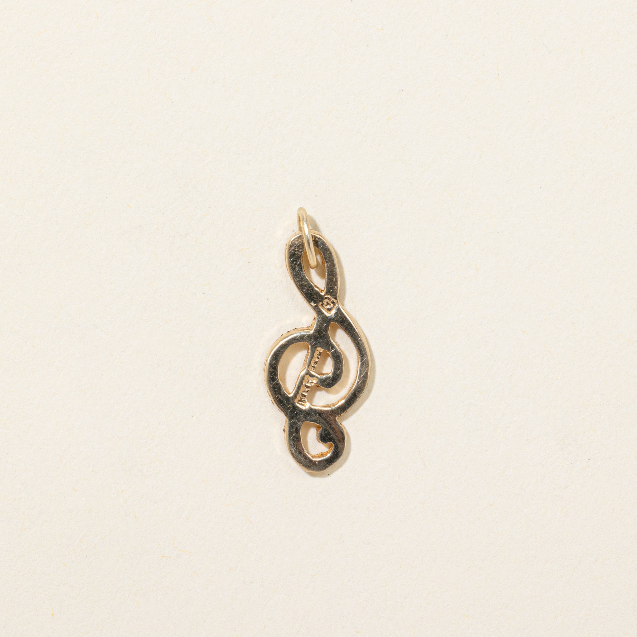 10k Yellow Gold Treble Clef Charm