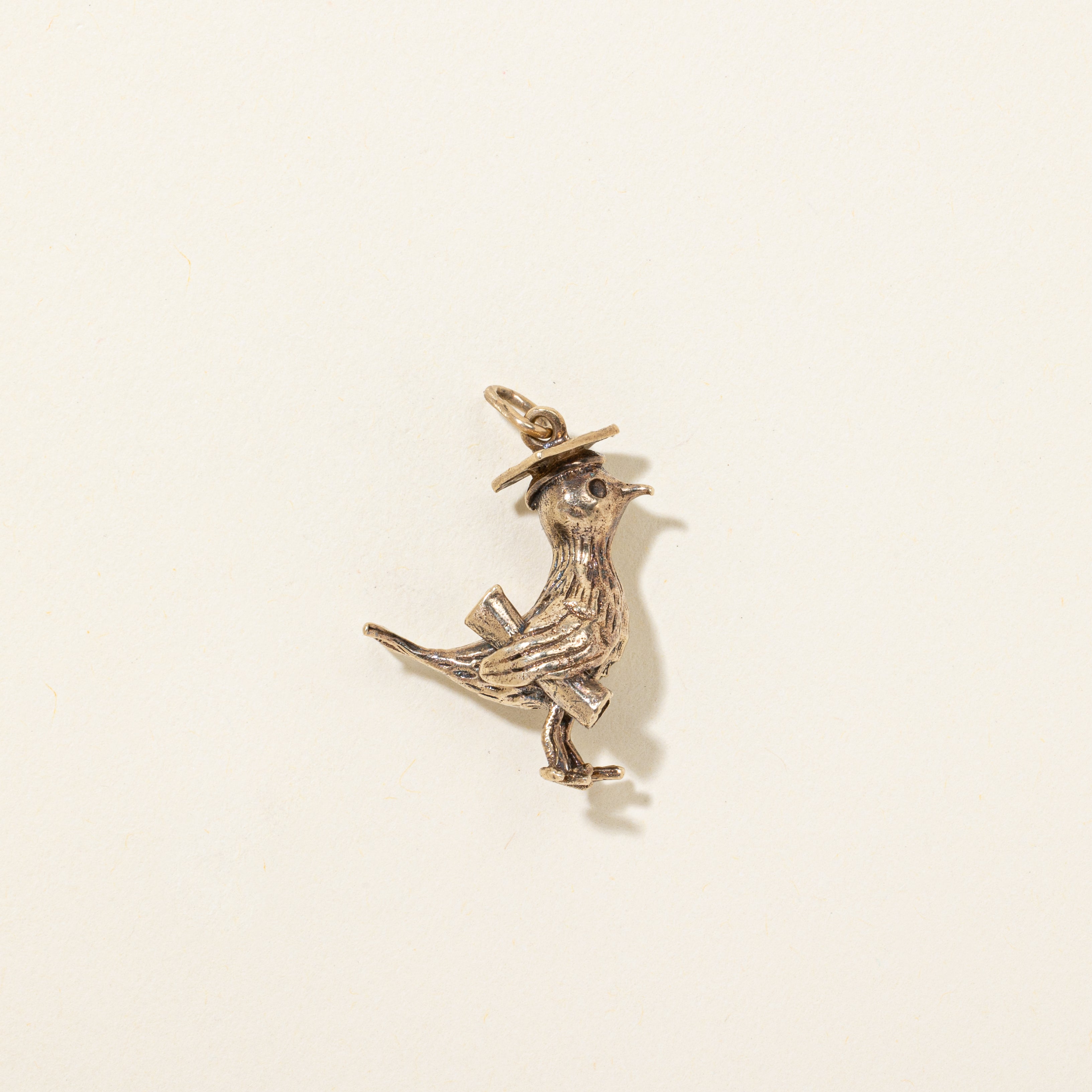 10k Yellow Gold Graduation Bird Charm