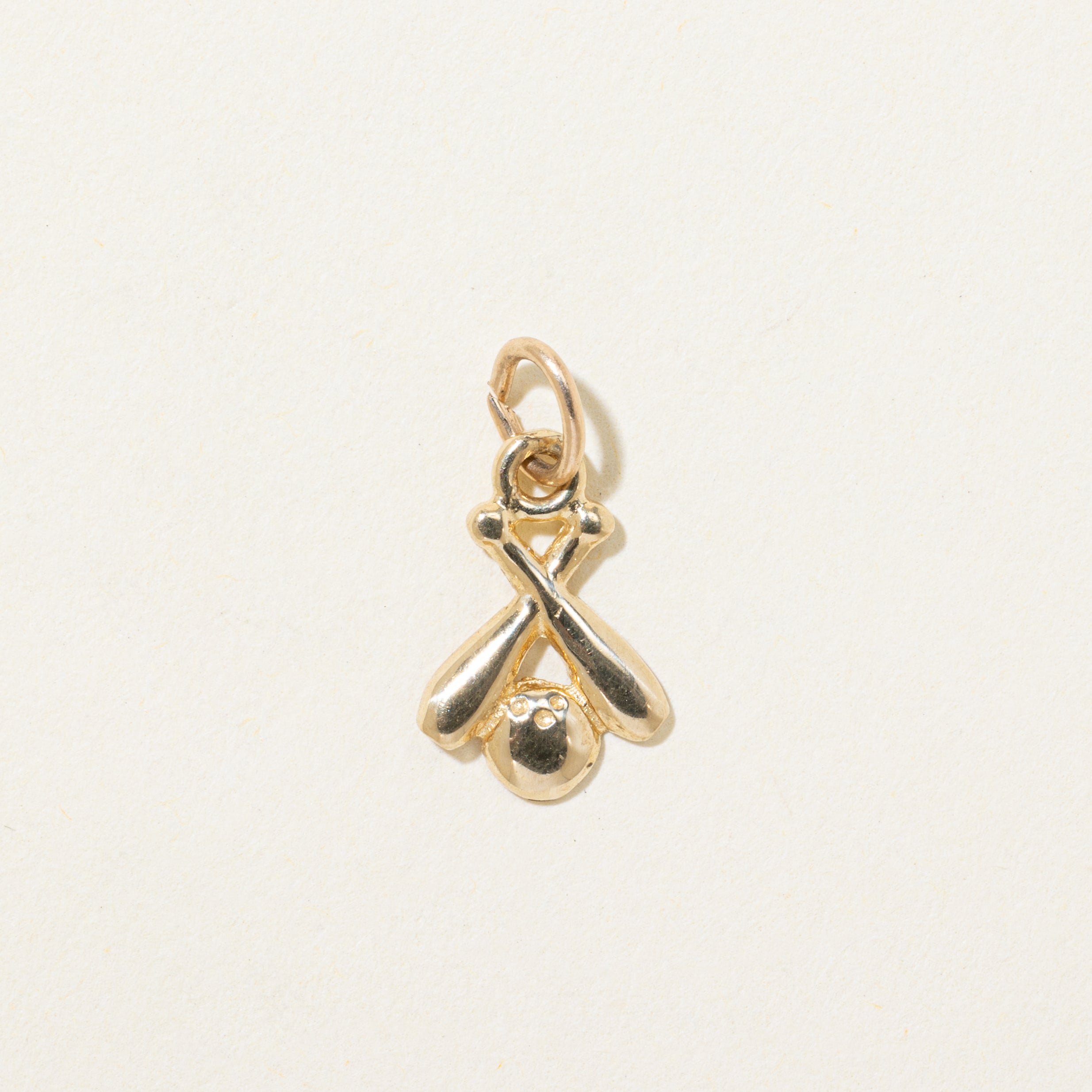 10k Yellow Gold Baseball Charm