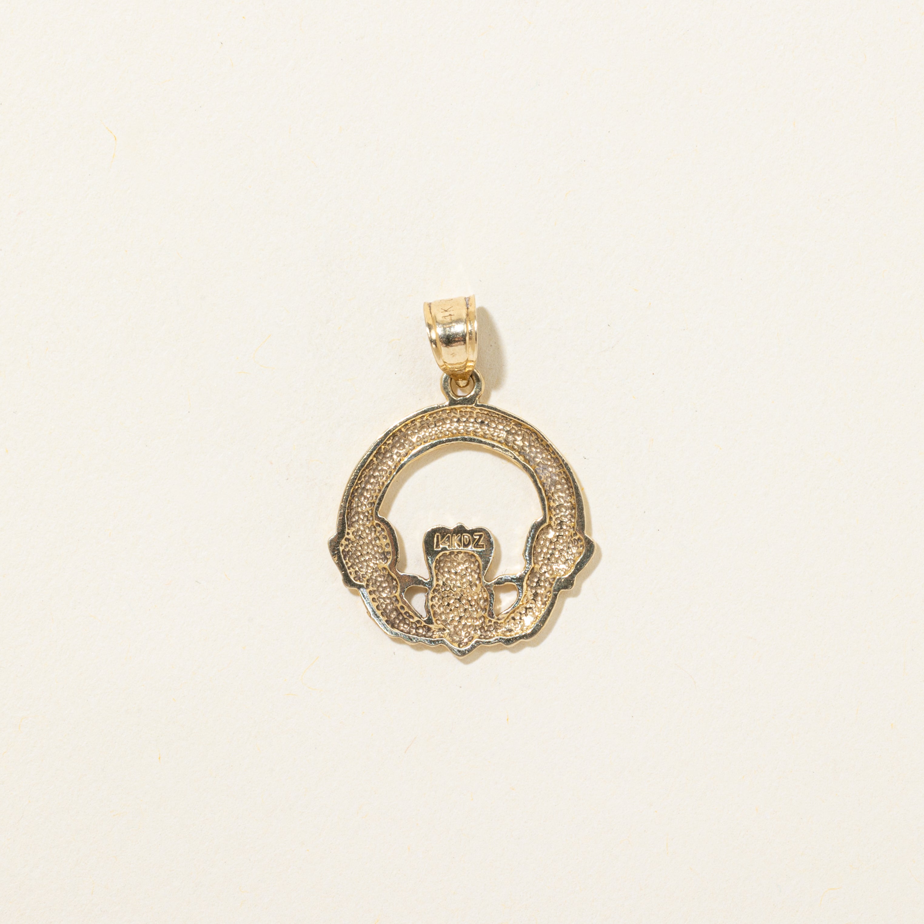 14k Yellow Gold Cladaggh Pendant