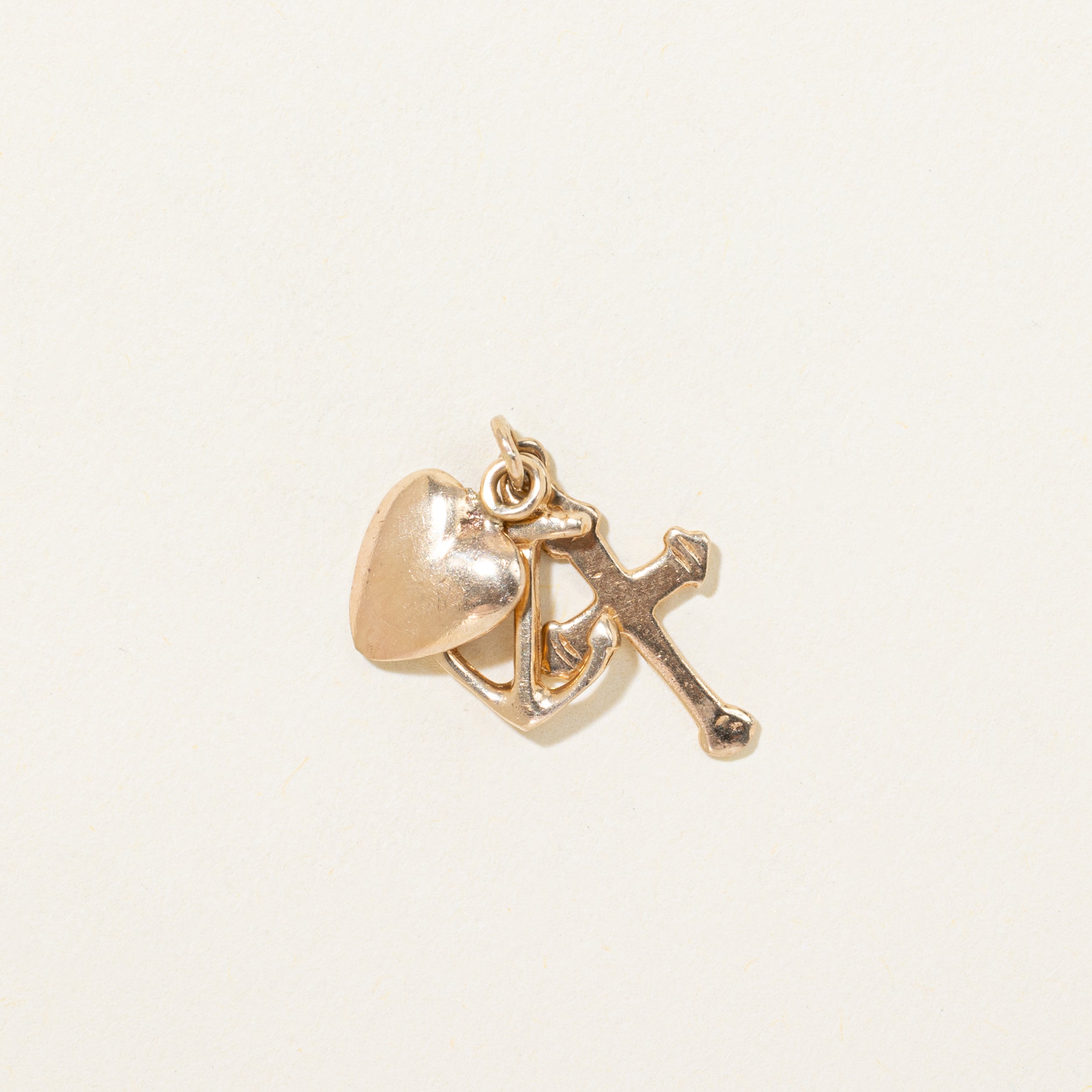 10k Yellow Gold Faith Hope & Charity Charm