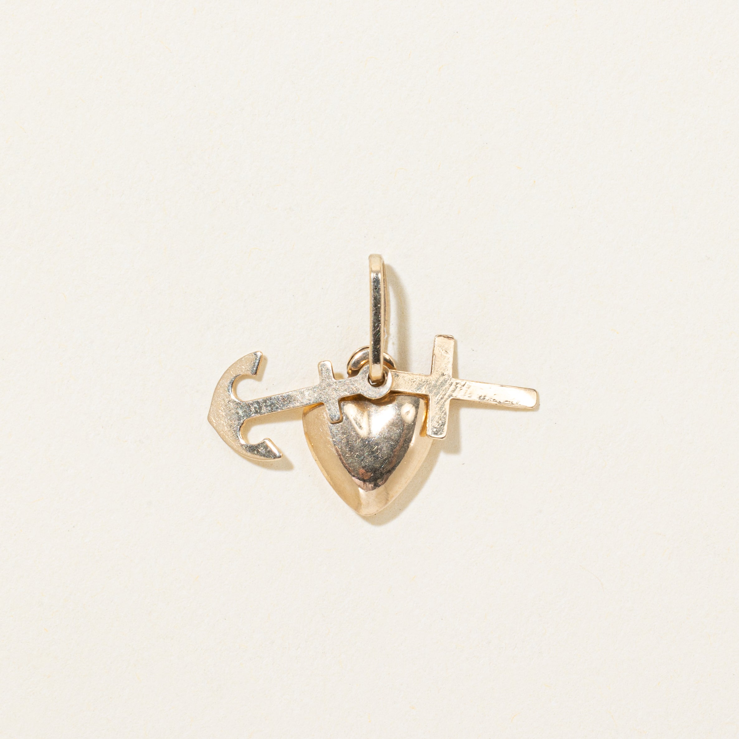 10k Yellow Gold Faith Hope & Charity Charm