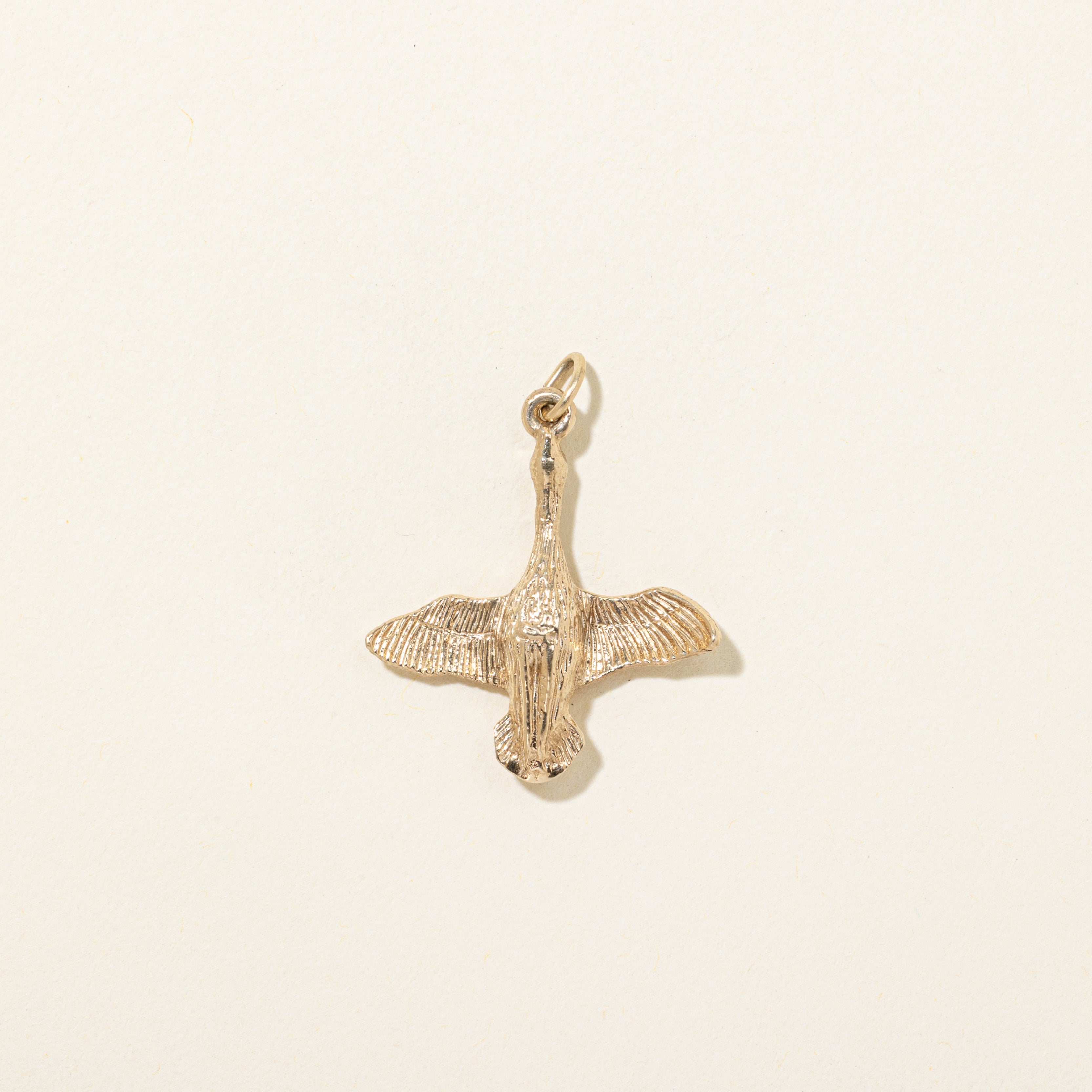 10k Yellow Gold Goose Bird Charm