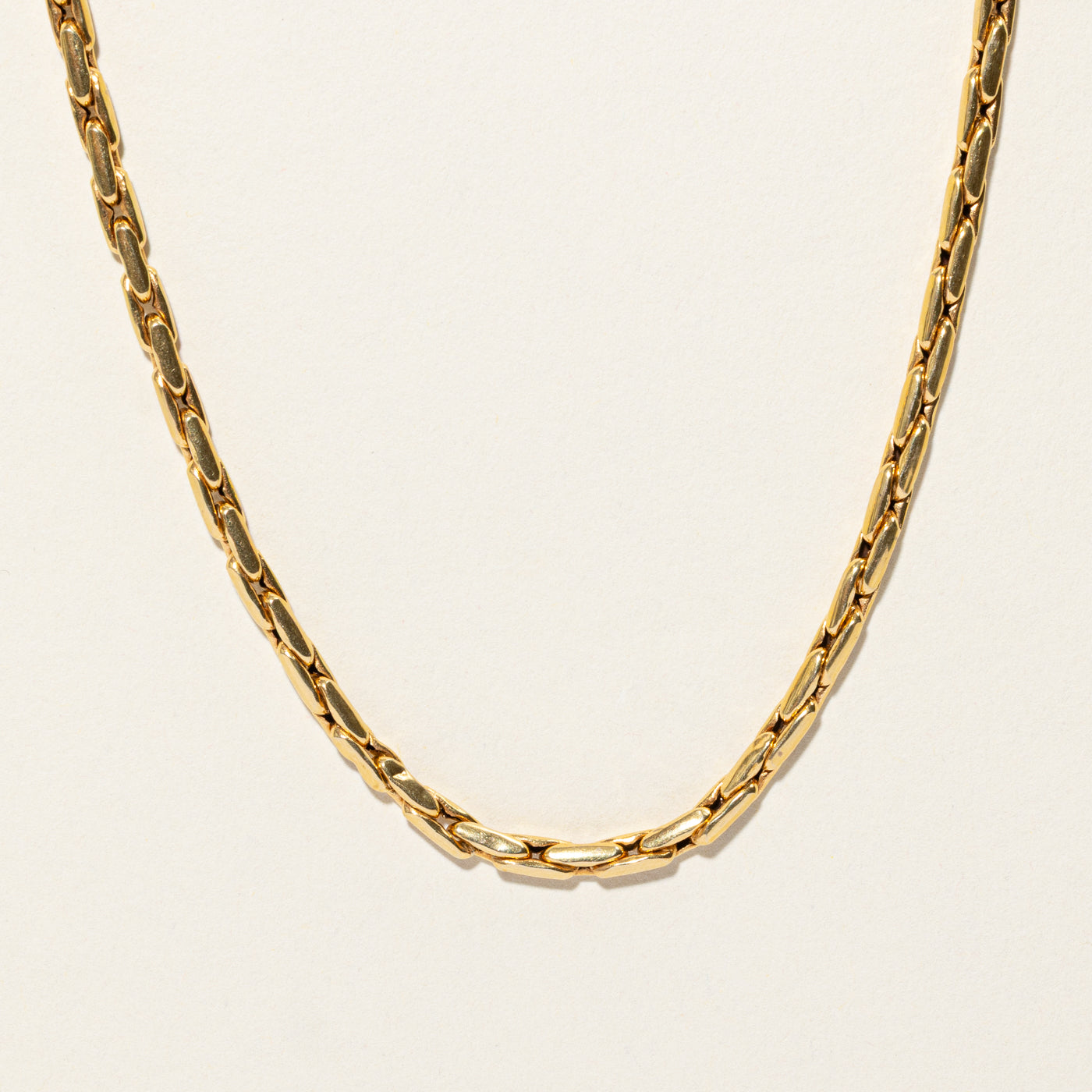 14k Yellow Gold Boston Link Chain | 17.5"
