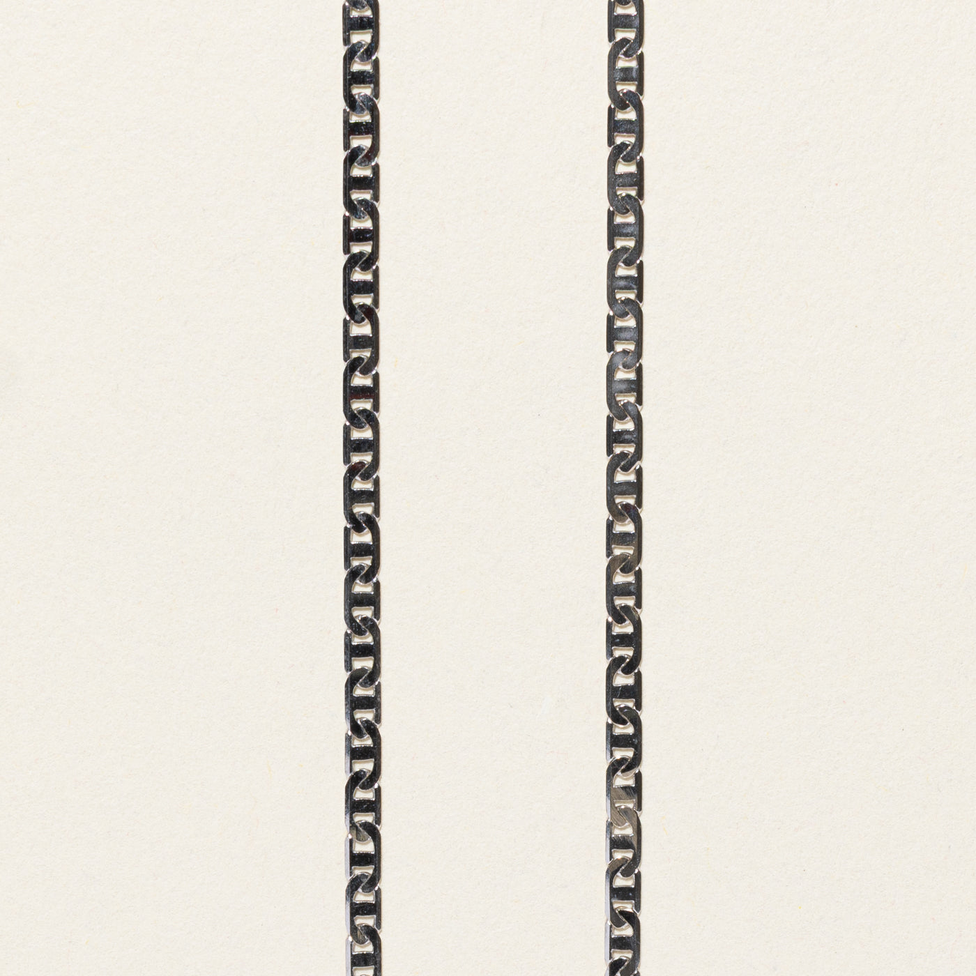 14k White Gold Anchor Chain | 20"