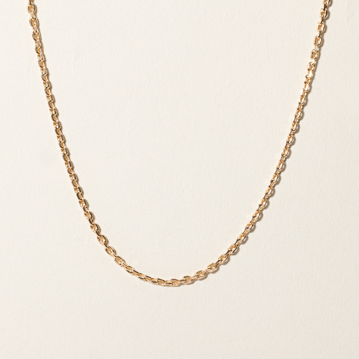 14k Yellow Gold Cable Link Chain | 21.5"