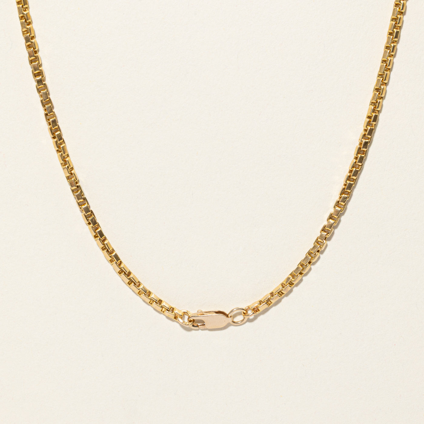 18k Yellow Gold Box Link Chain | 21"