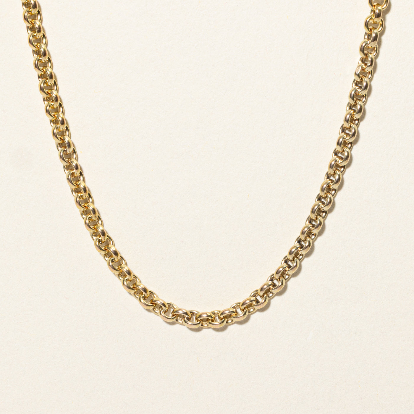 20k Yellow Gold Rolo Chain | 22.25"