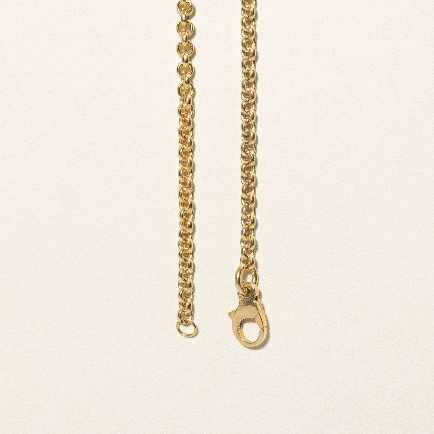 20k Yellow Gold Rolo Chain | 22.25"