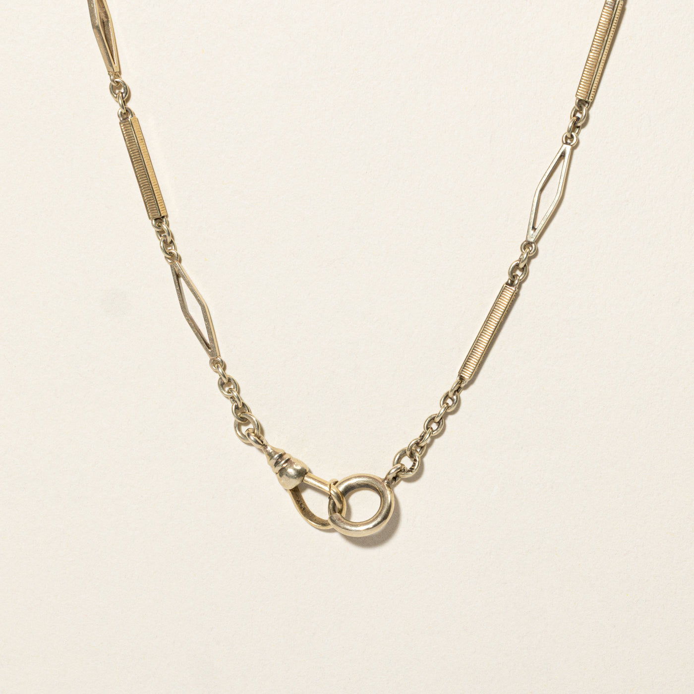 10k Yellow Gold Bar Link Chain | 13.25"