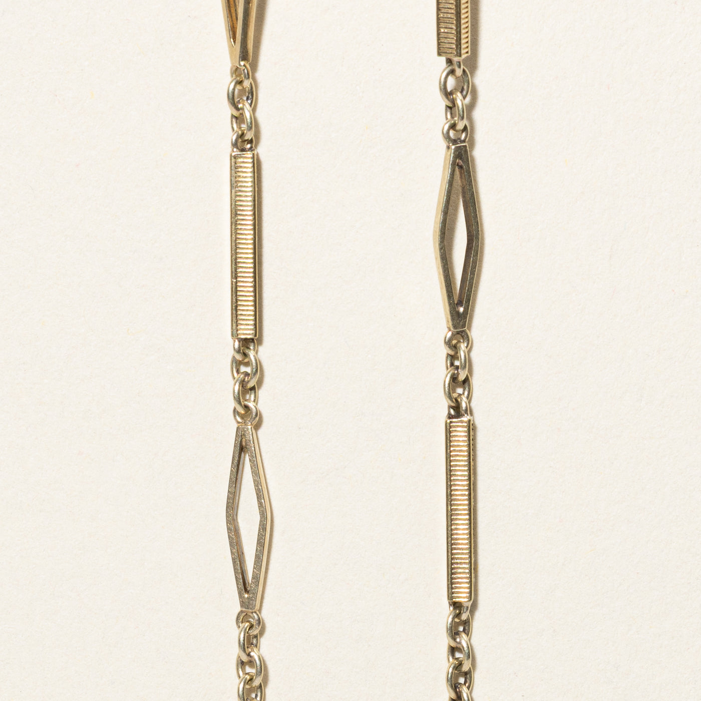 10k Yellow Gold Bar Link Chain | 13.25"