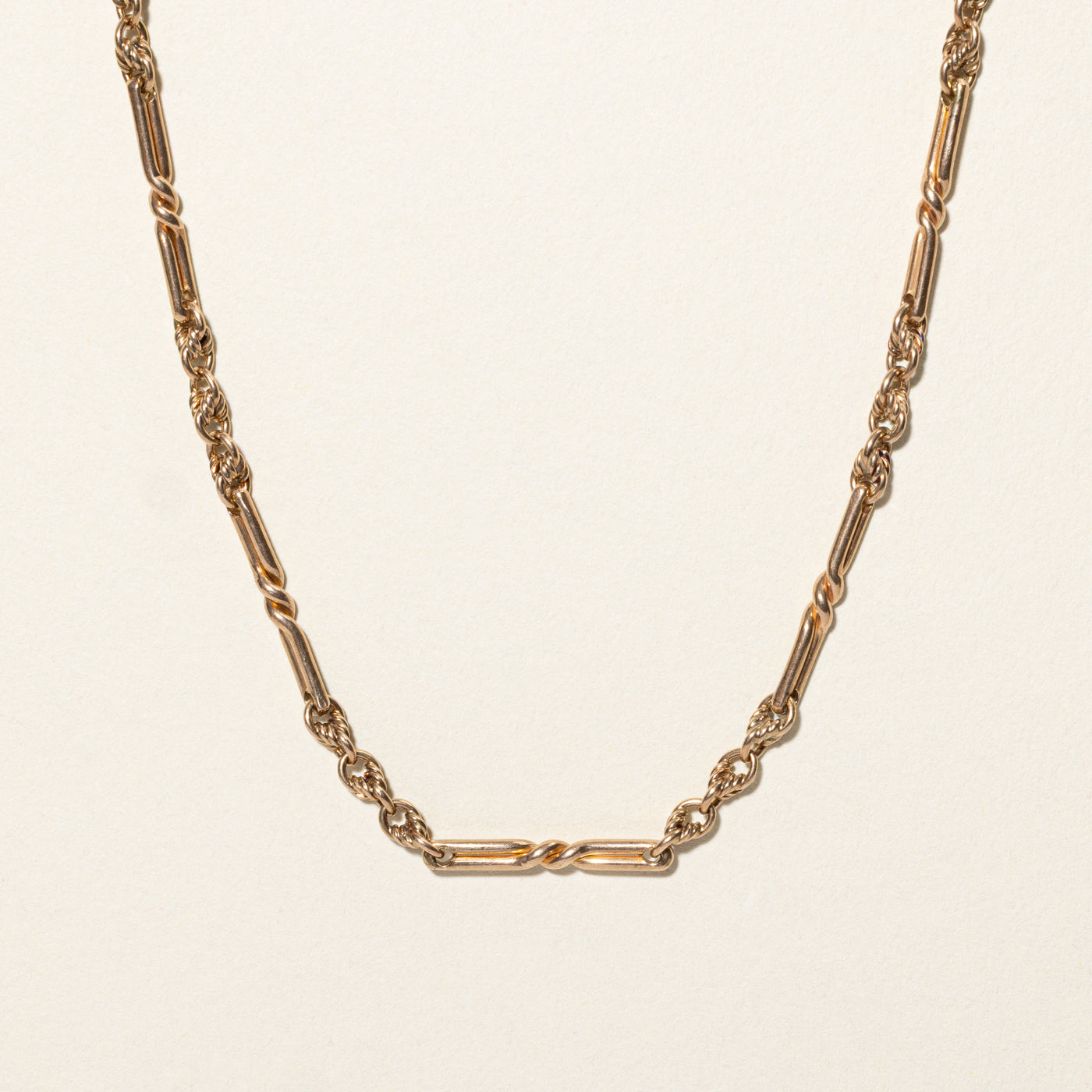 8k Rose Gold Bar Link Chain | 54"