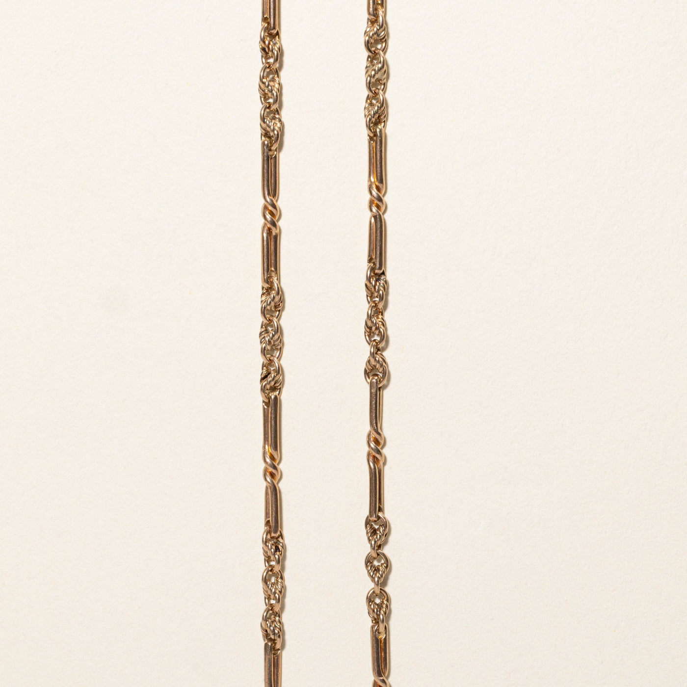 8k Rose Gold Bar Link Chain | 54"