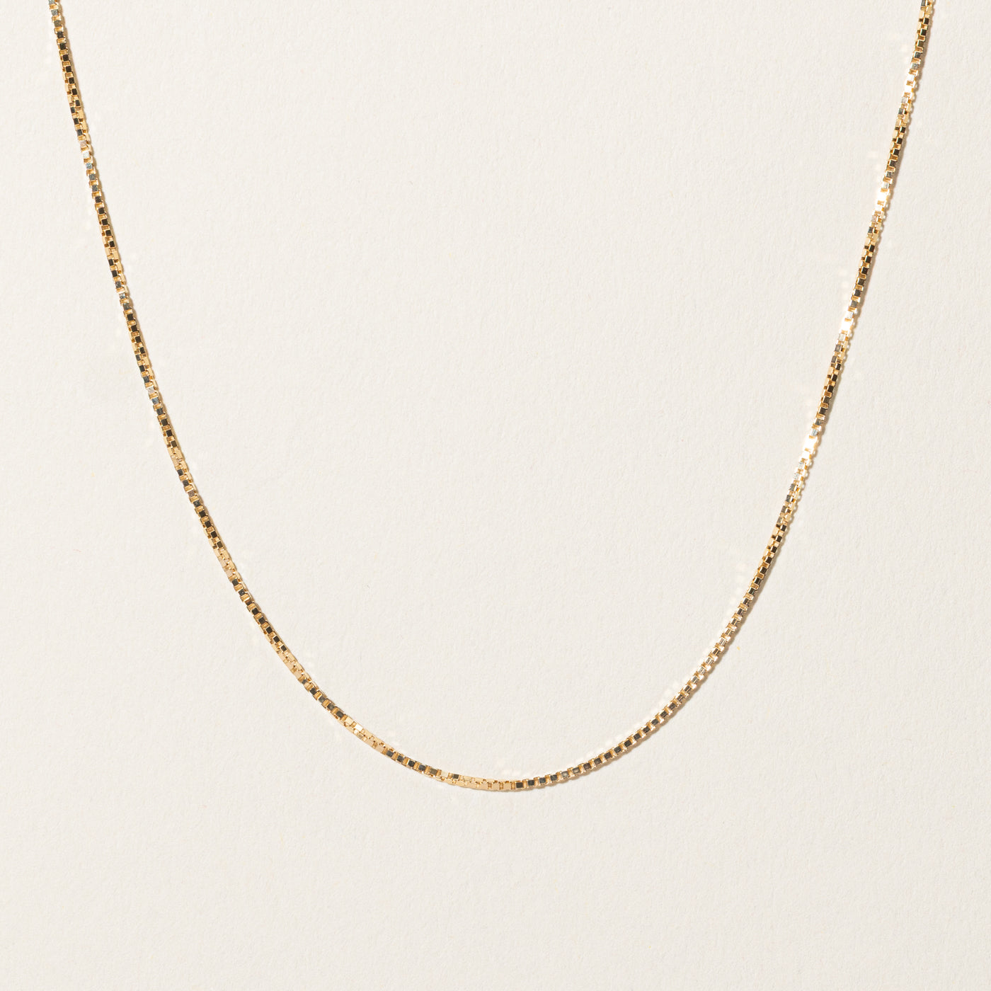 14k Yellow Gold Box Link Chain | 16.25"