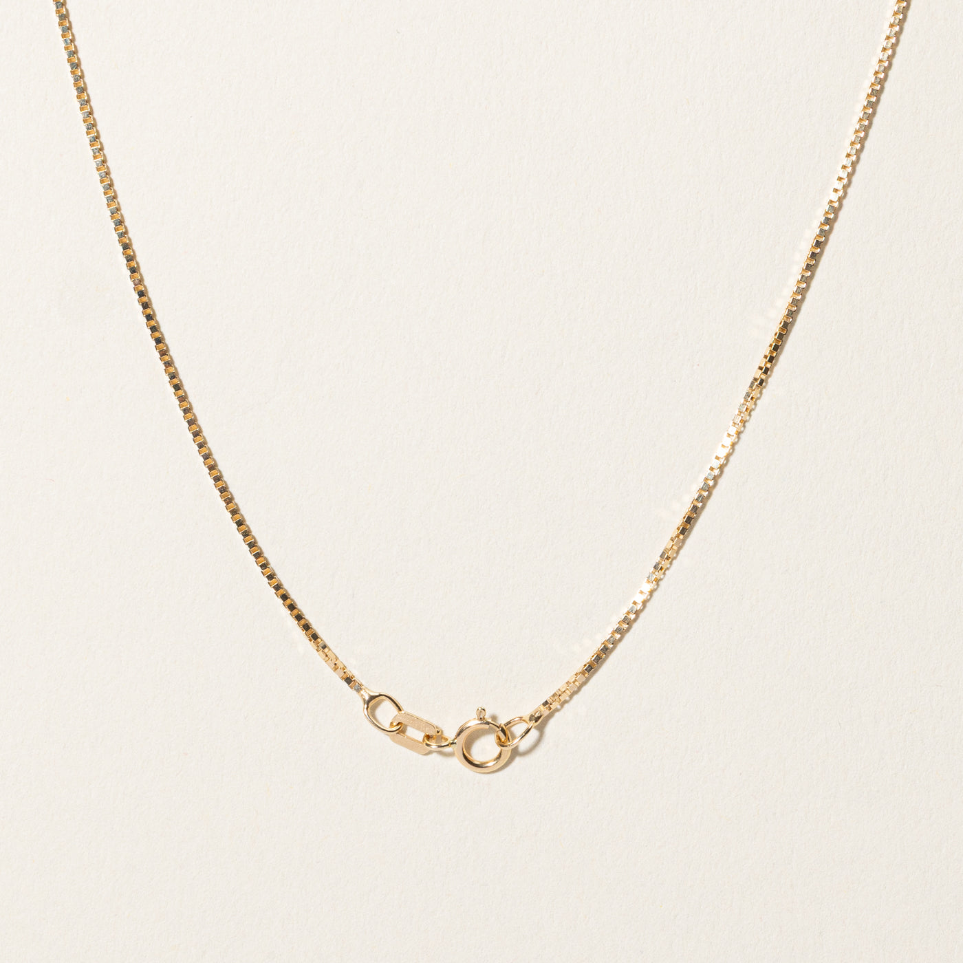 14k Yellow Gold Box Link Chain | 16.25"
