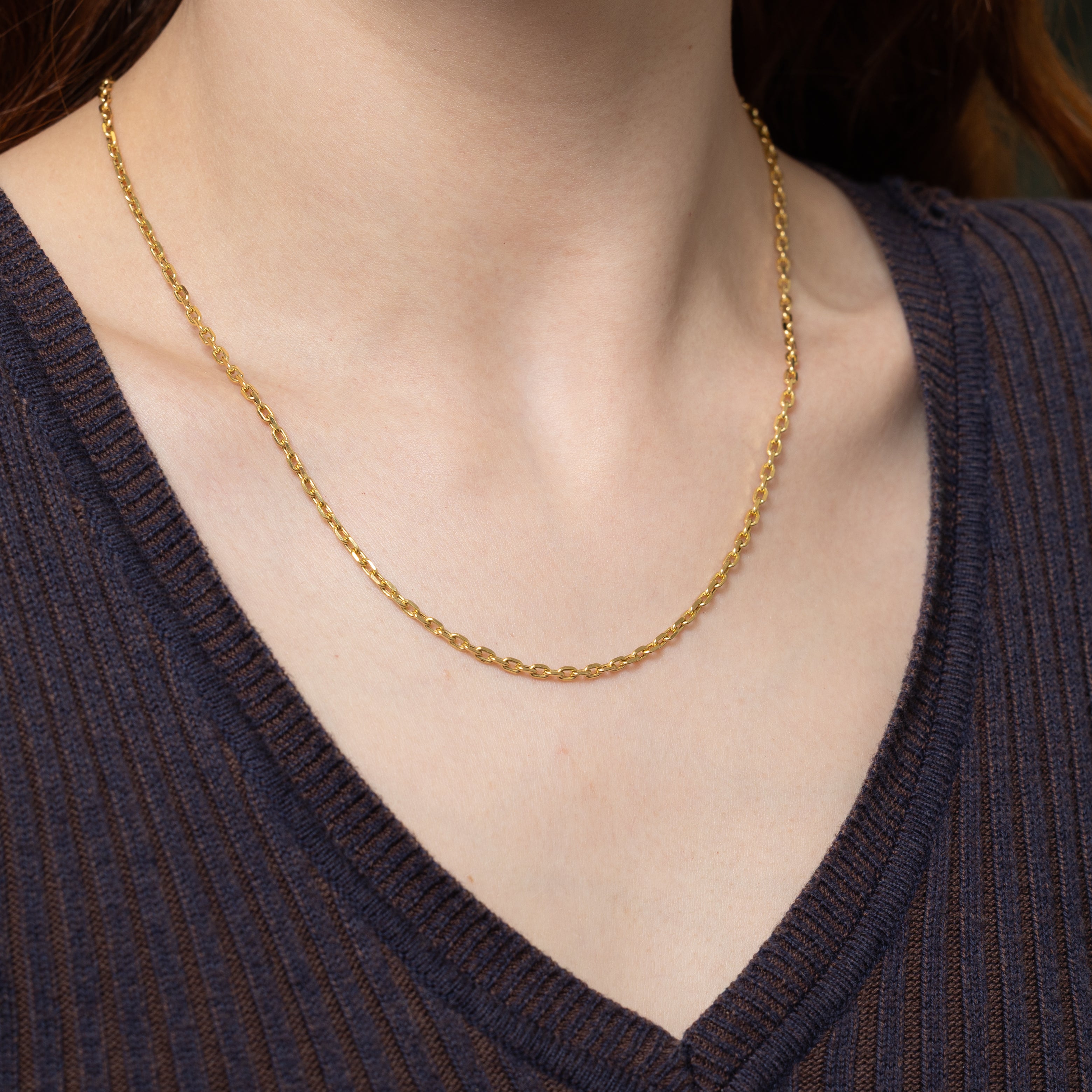 14k Yellow Gold Cable Link Chain | 19.75"