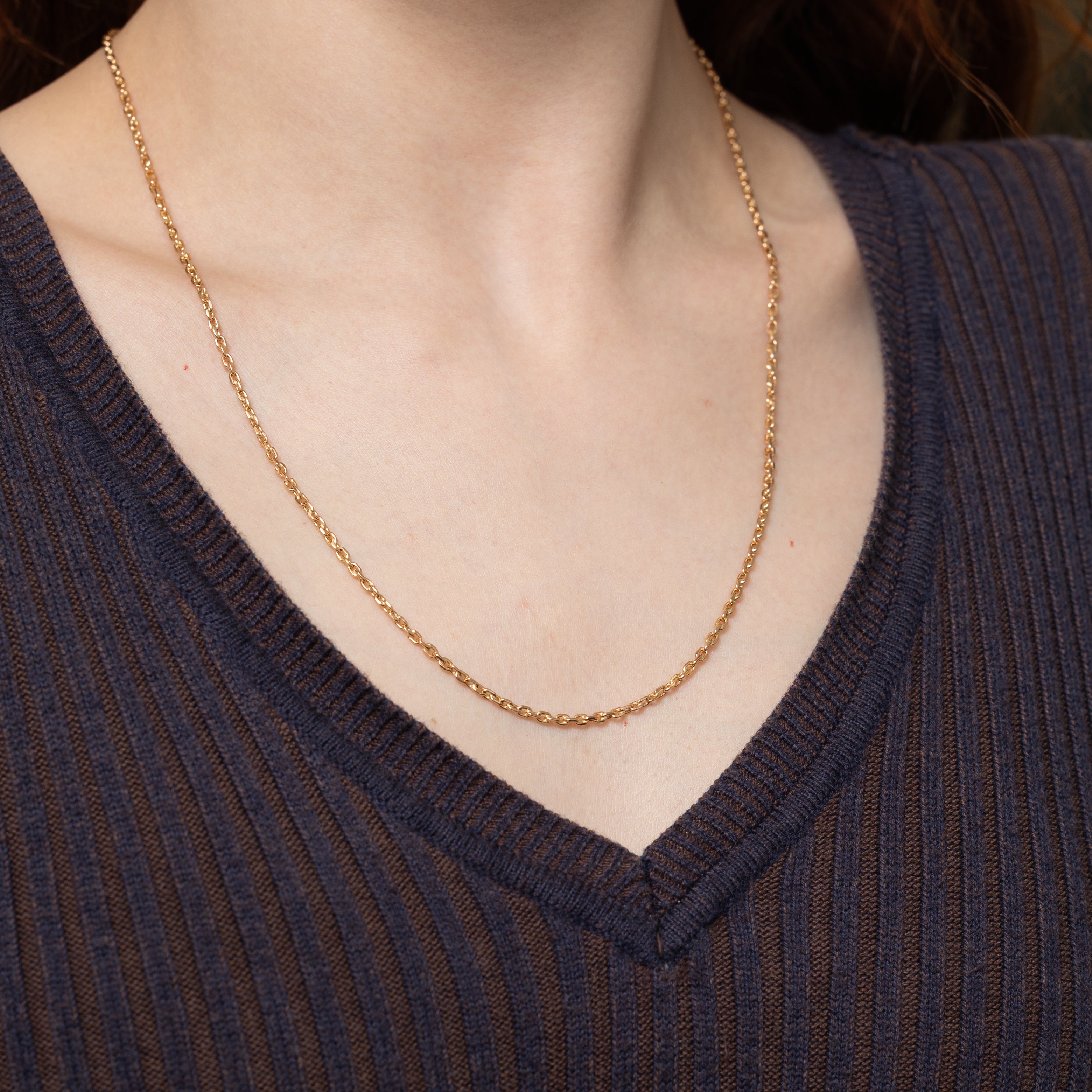 14k Yellow Gold Cable Link Chain | 21.5"