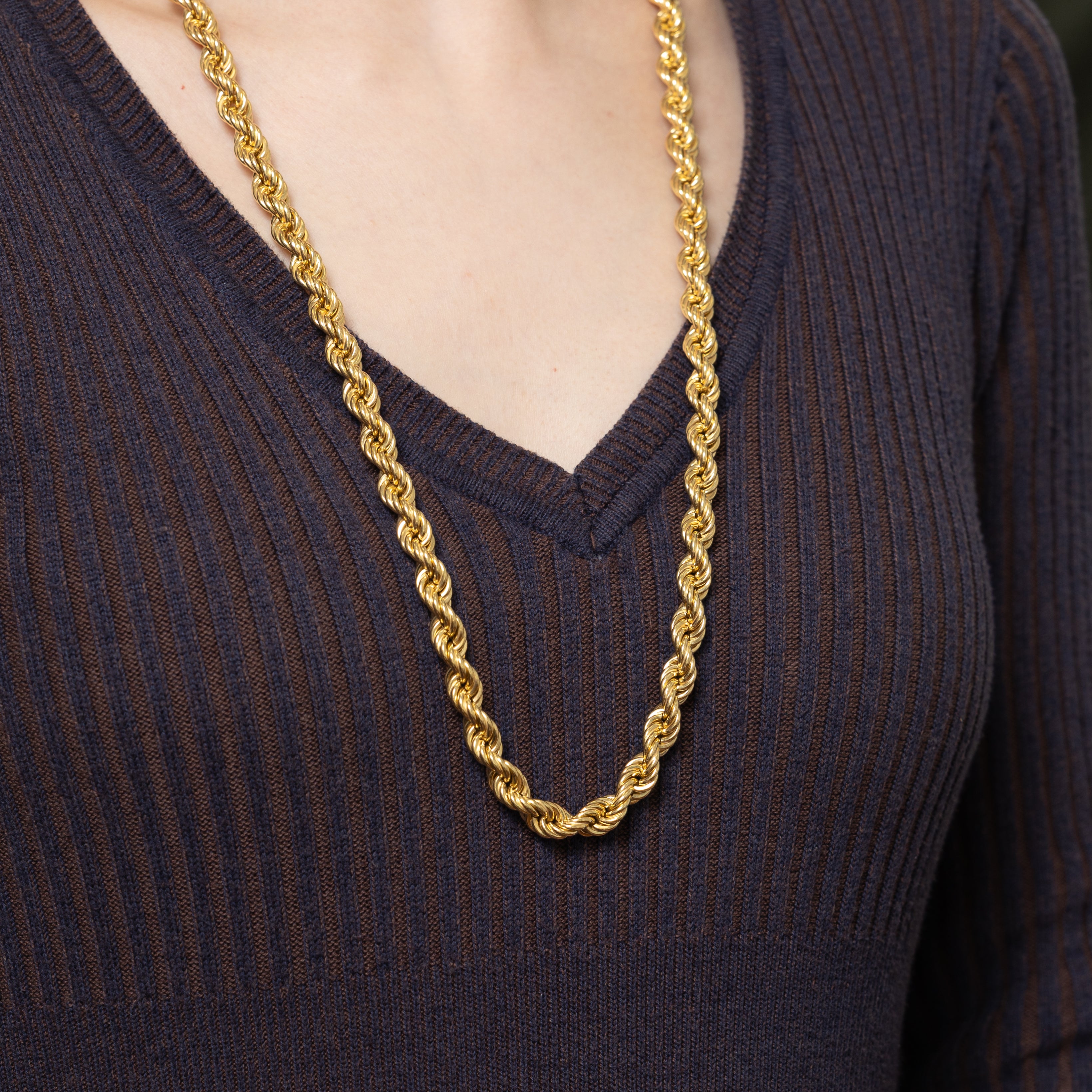 18k Yellow Gold Rope Chain | 29.5"