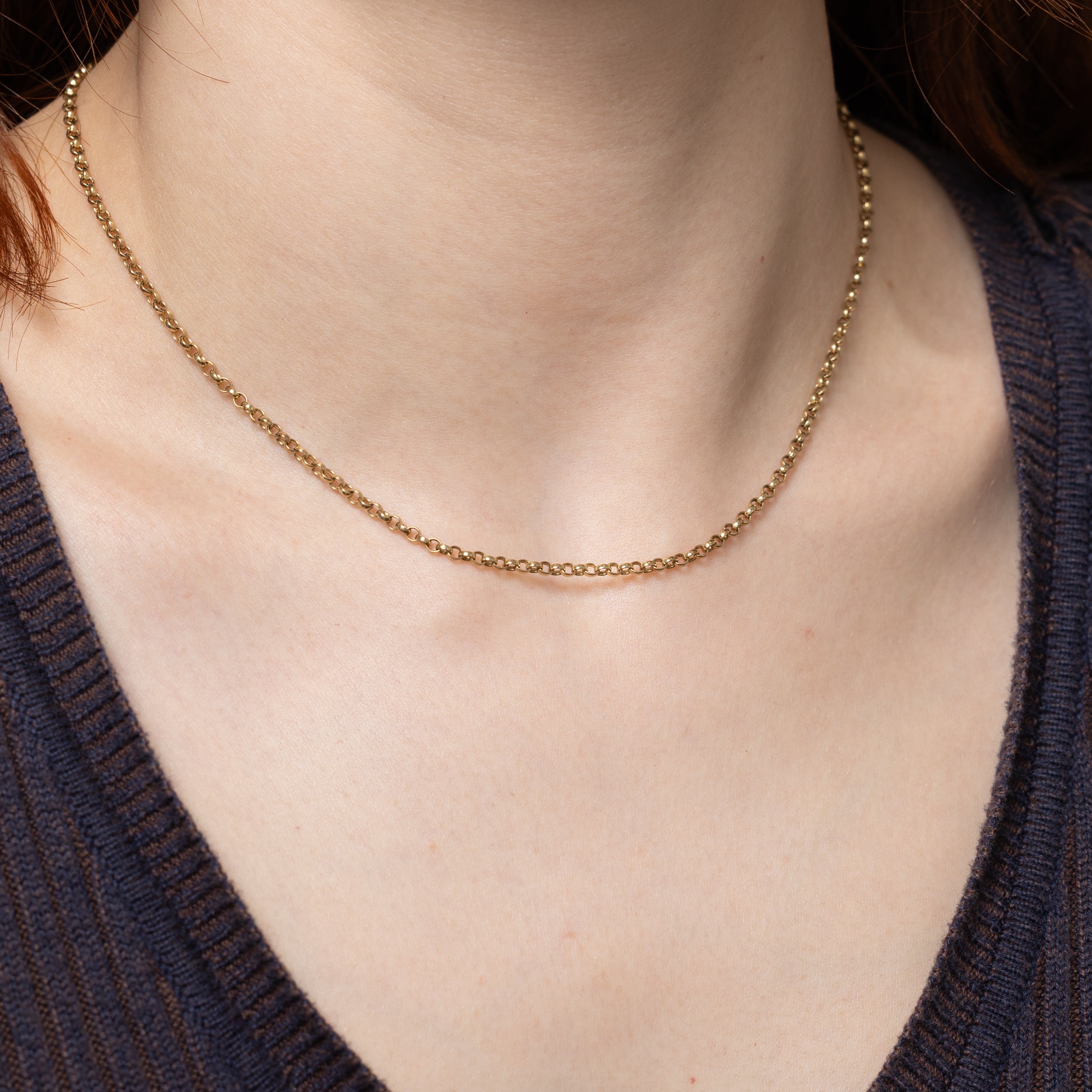 9k Yellow Gold Rolo Chain | 16"