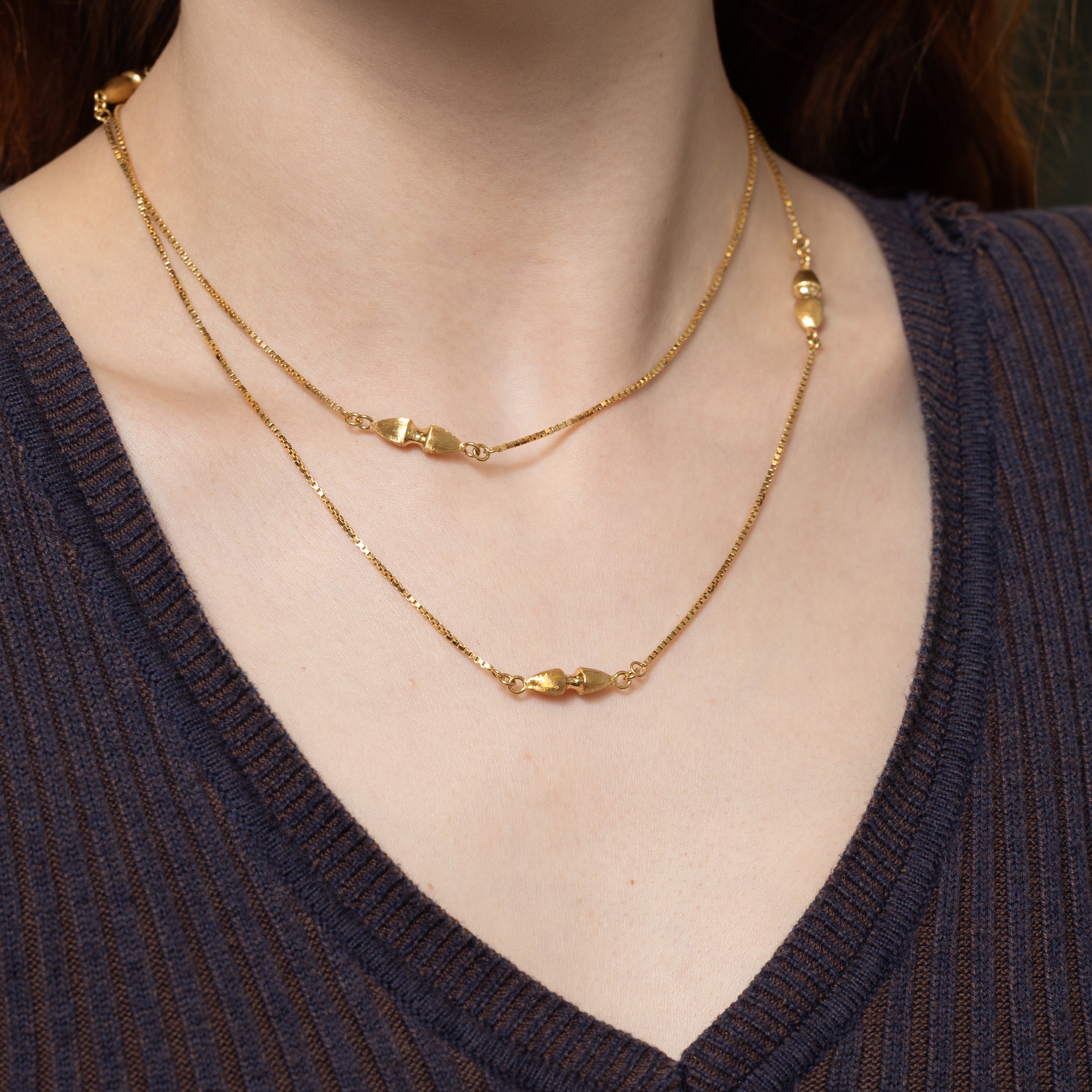 18k Yellow Gold Satellite Chain Necklace | 36"