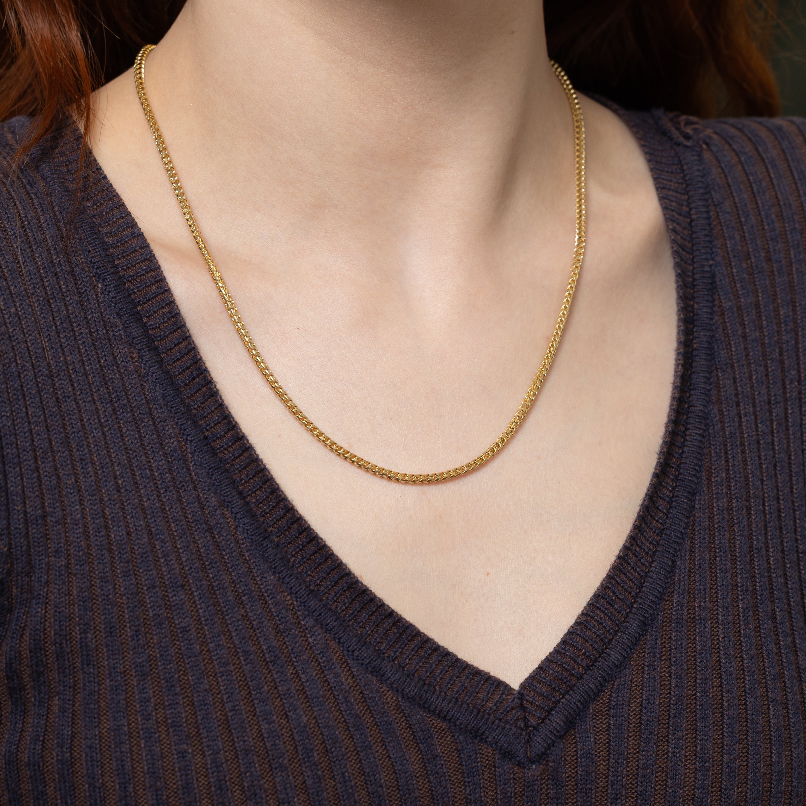 10k Yellow Gold Foxtail Chain | 20"