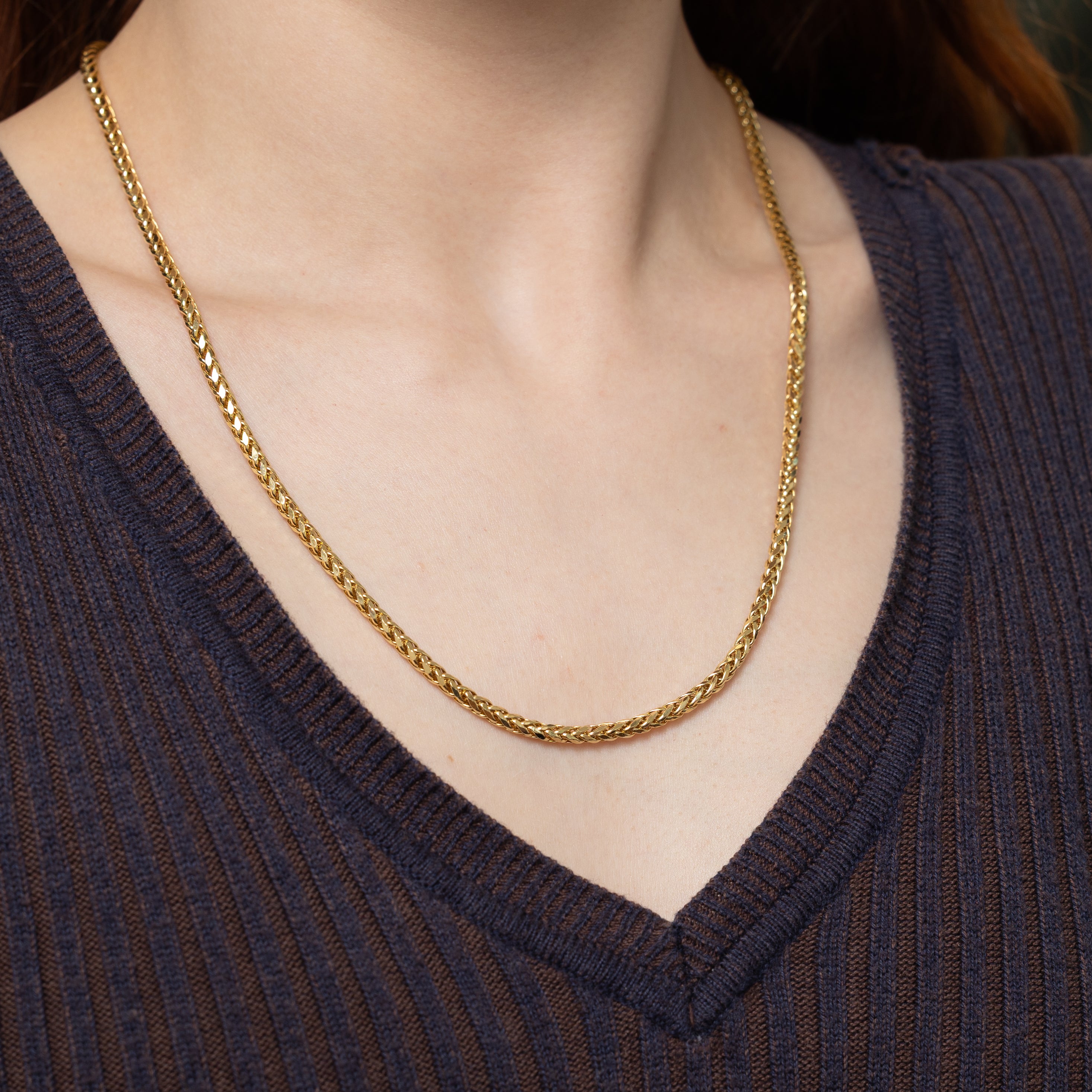10k Yellow Gold Foxtail Chain | 22.25"