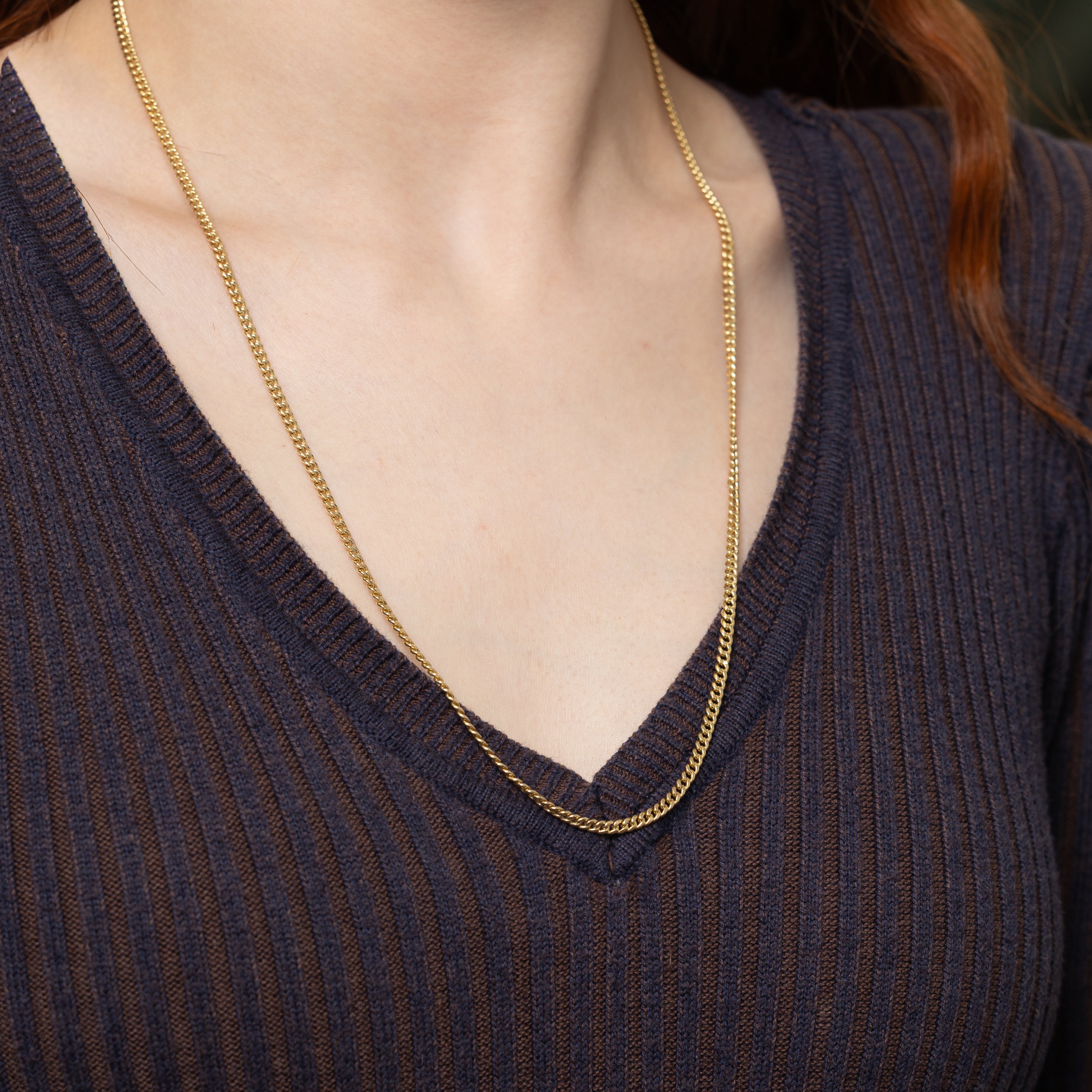 10k Yellow Gold Curb Link Chain | 24.75"