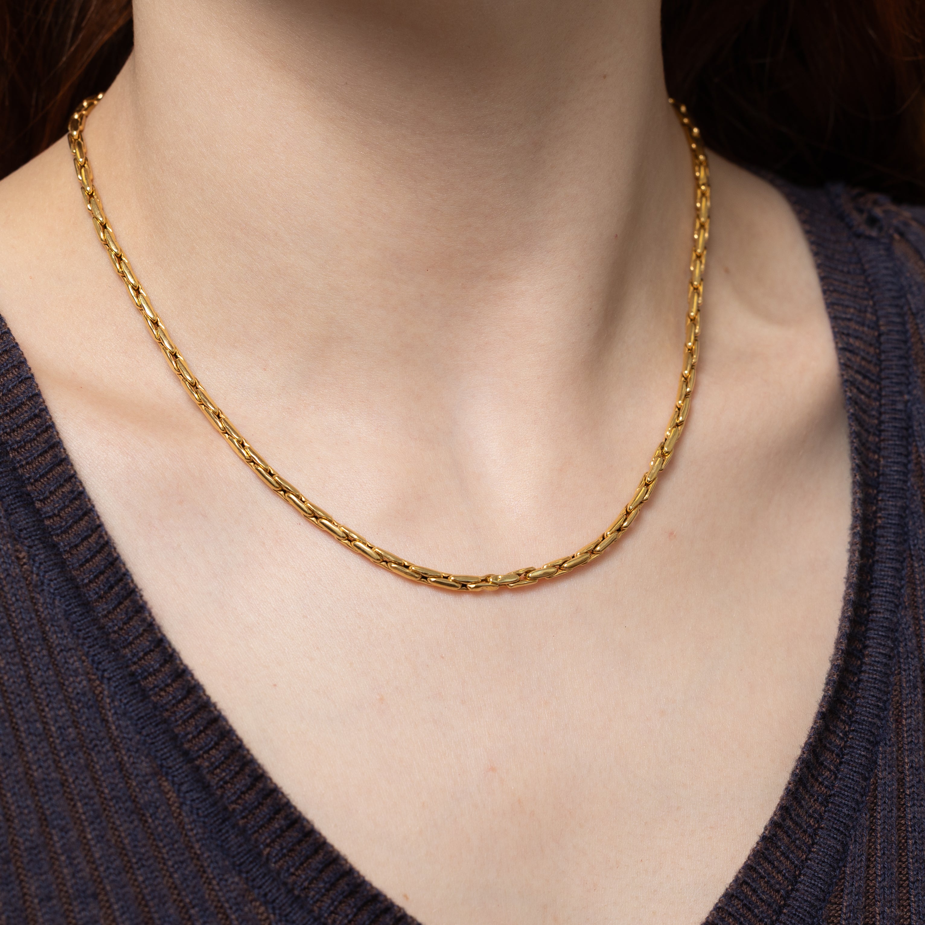14k Yellow Gold Boston Link Chain | 17.5"