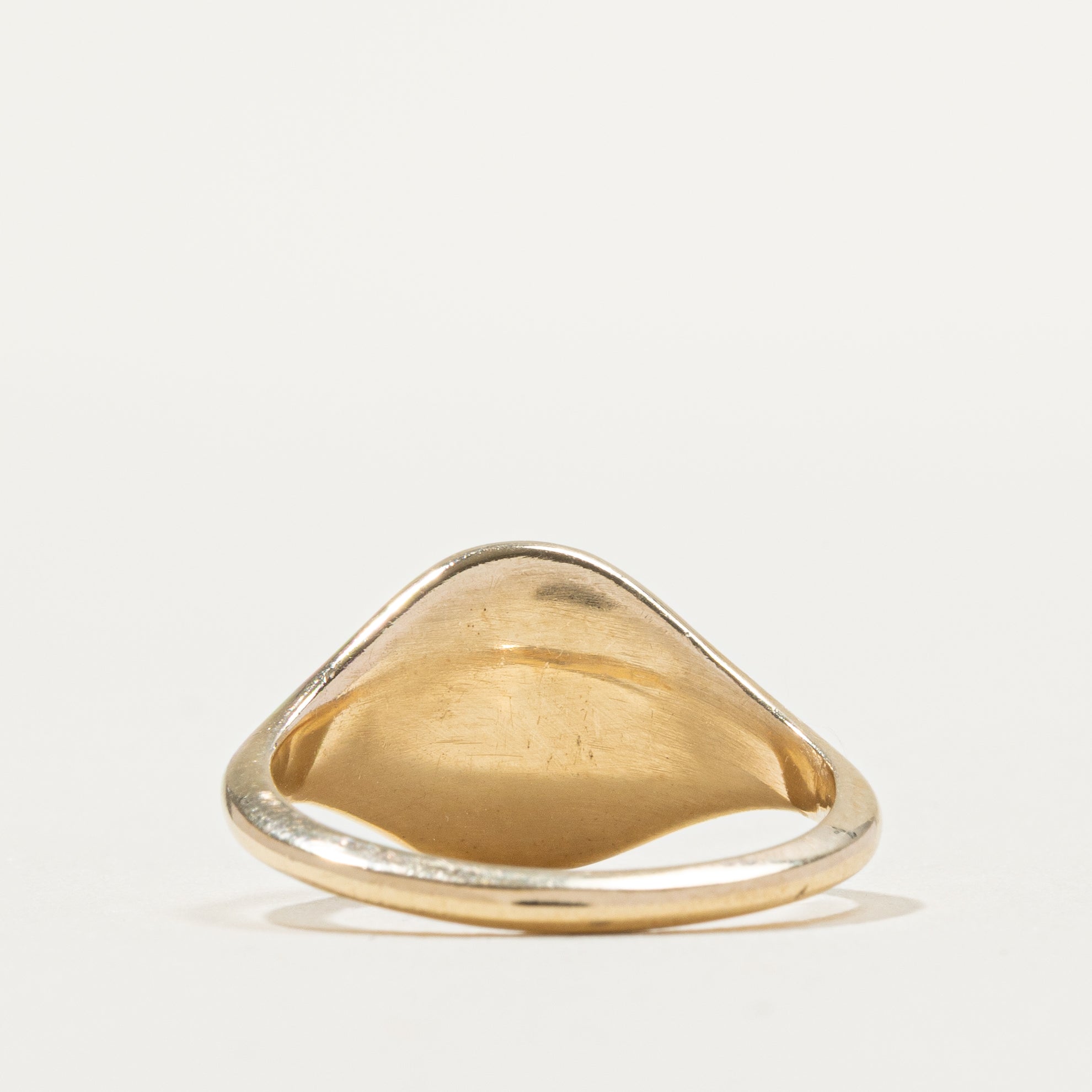 10k Yellow Gold Plain Signet Ring | SZ 5.75