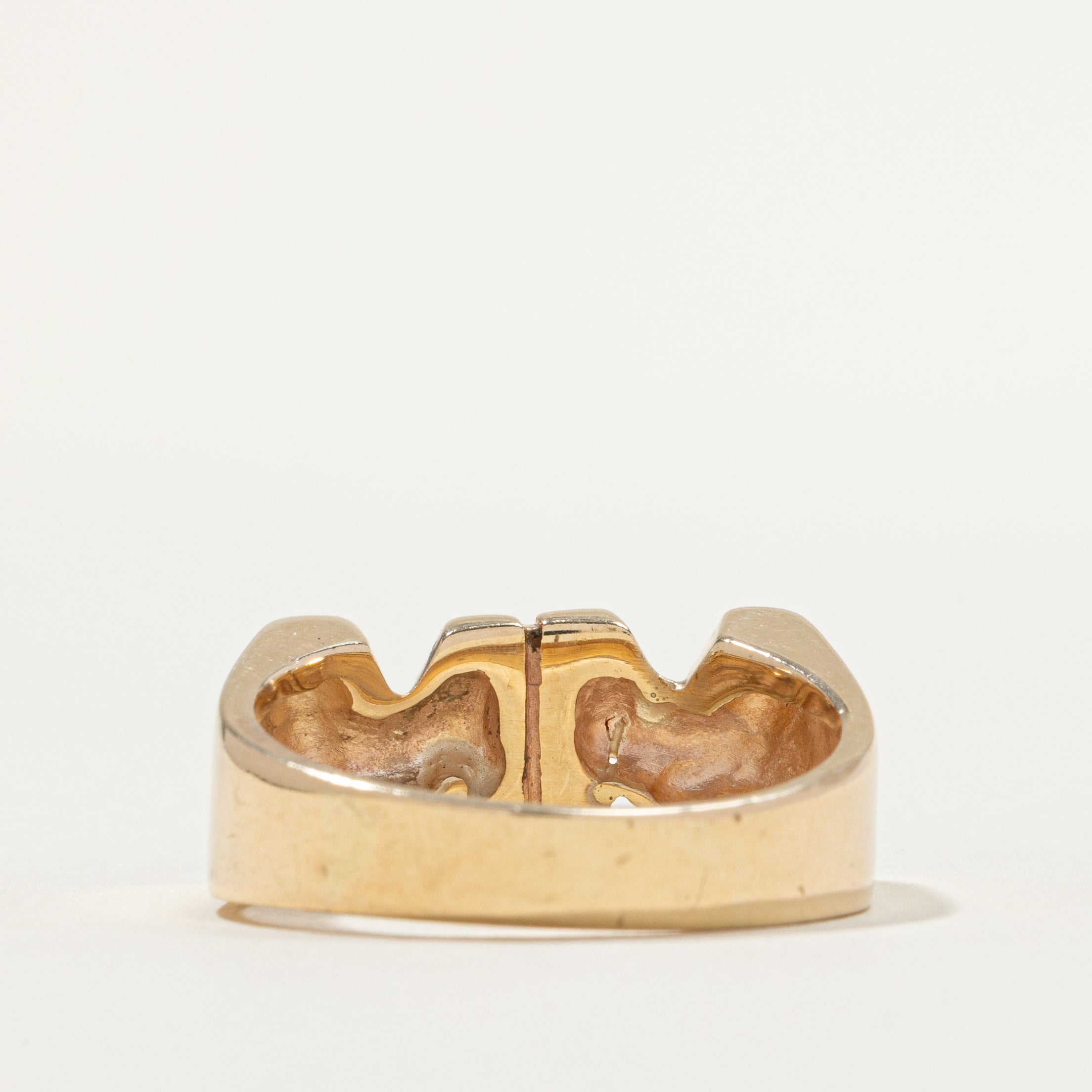 10k Yellow Gold "MM" Initial Ring | SZ 10.5