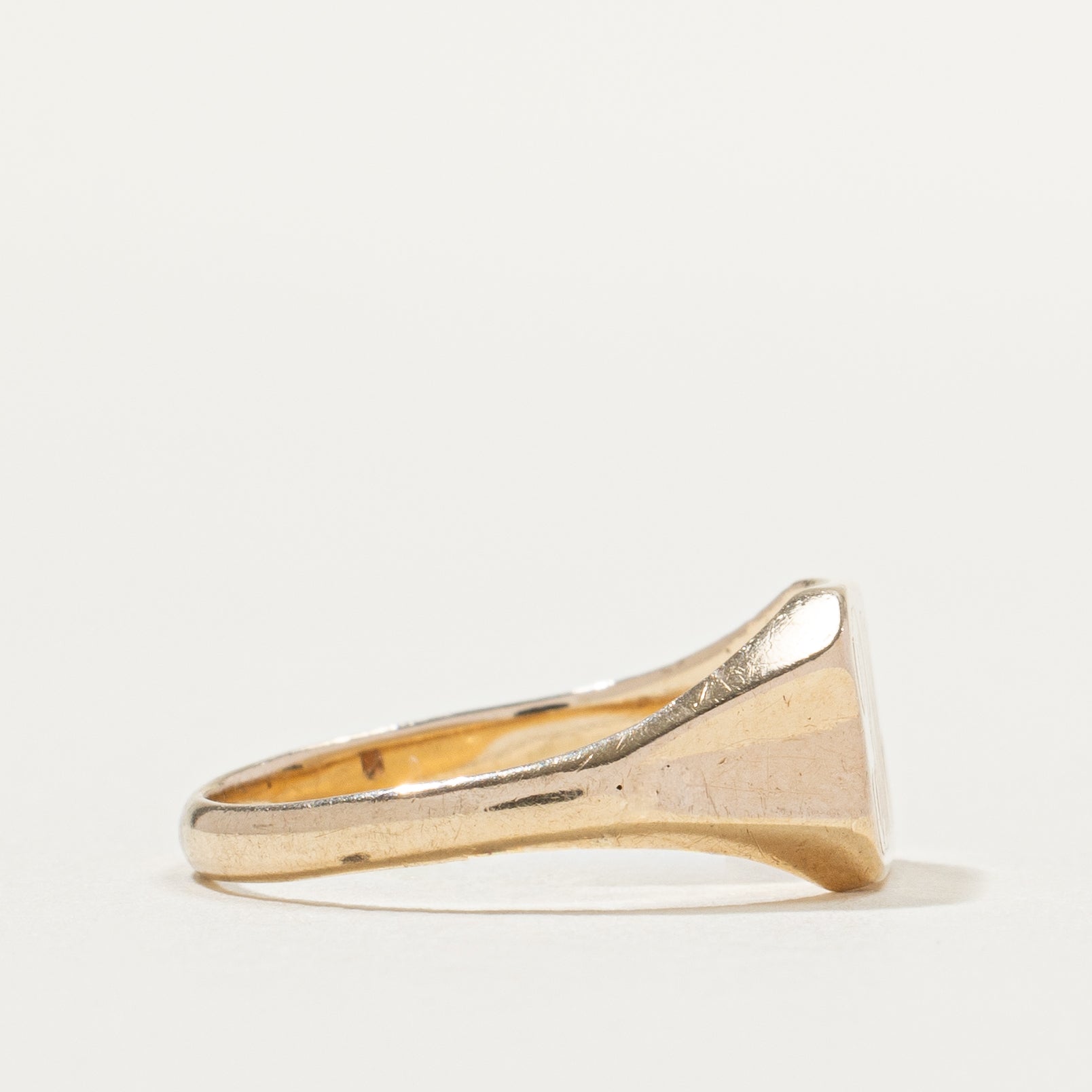 10k Yellow Gold "BM" Initial Signet Ring | SZ 5