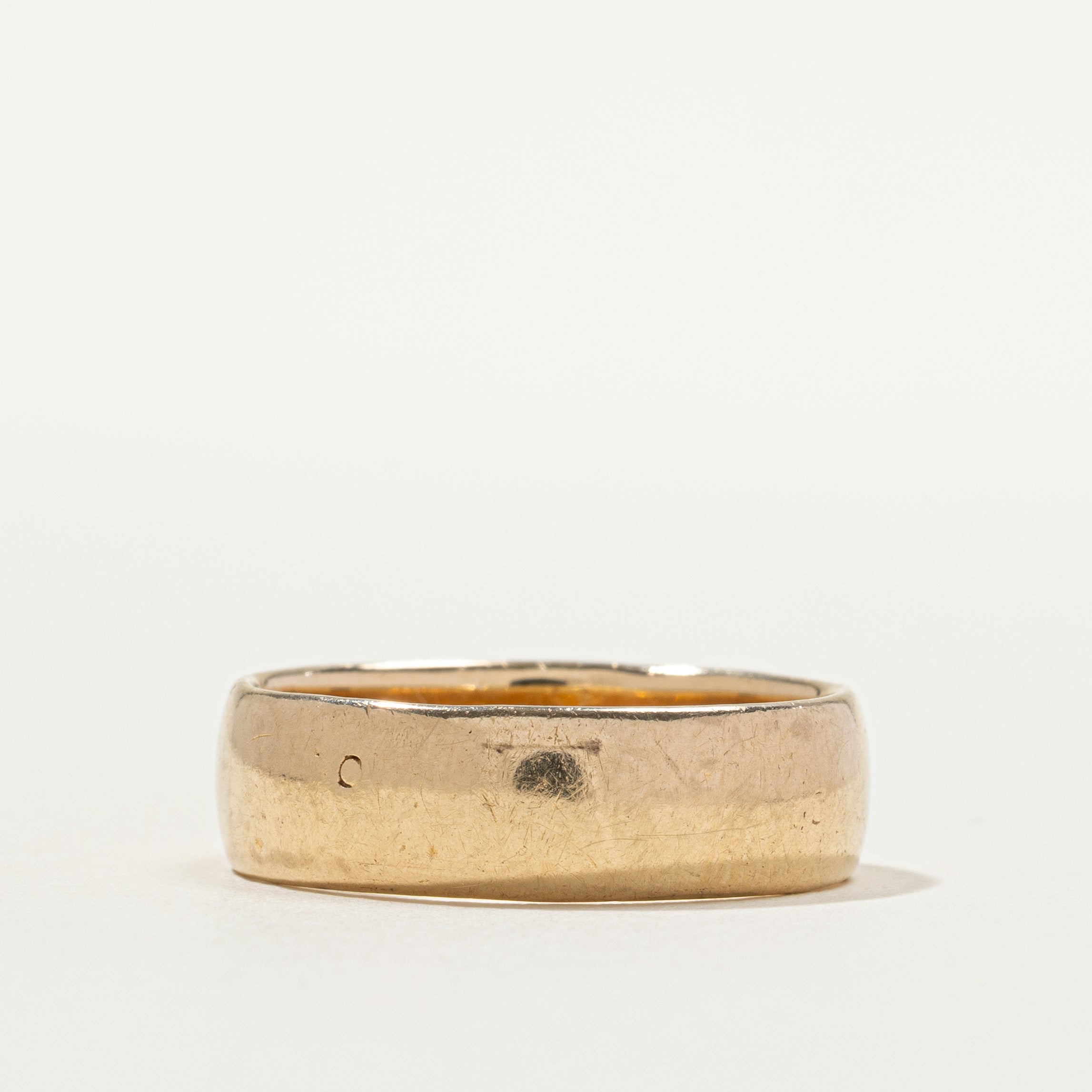 Vintage Canadian 14k Yellow Gold Band | 7mm | SZ 11